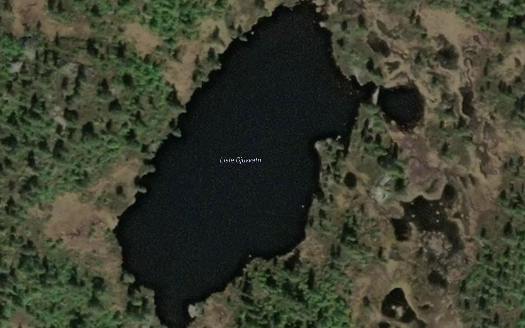 Satellite map of the Gjuvvatnet,litle