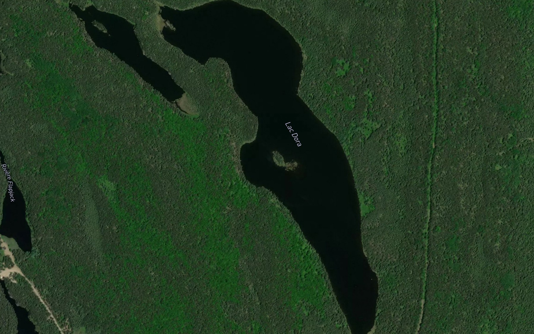 Satellite map of the Lac Dora
