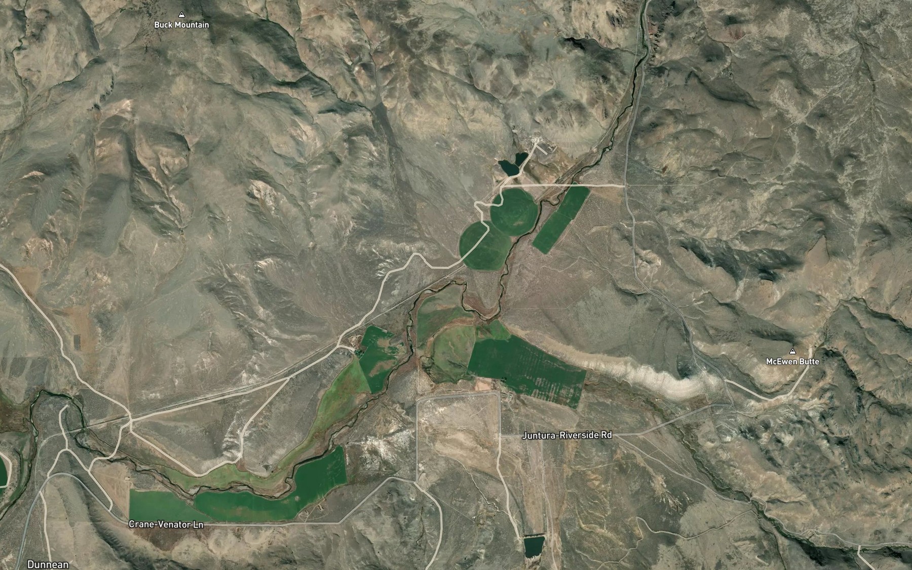 Satellite map of the Buck Creek