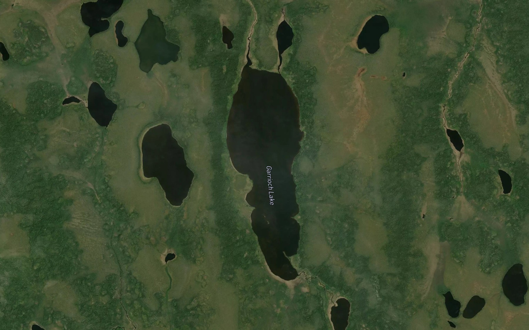 Satellite map of the Garrioch Lake