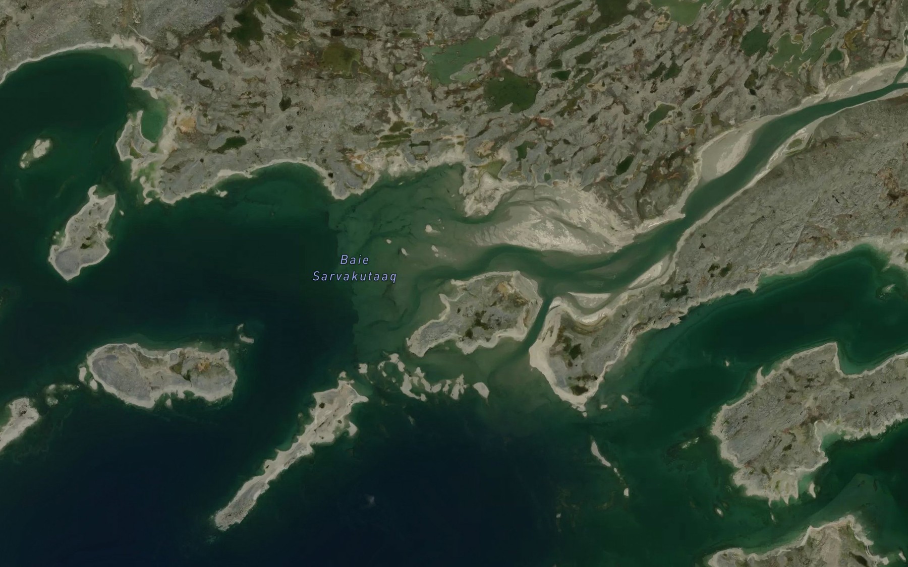 Satellite map of the Baie Sarvakutaaq