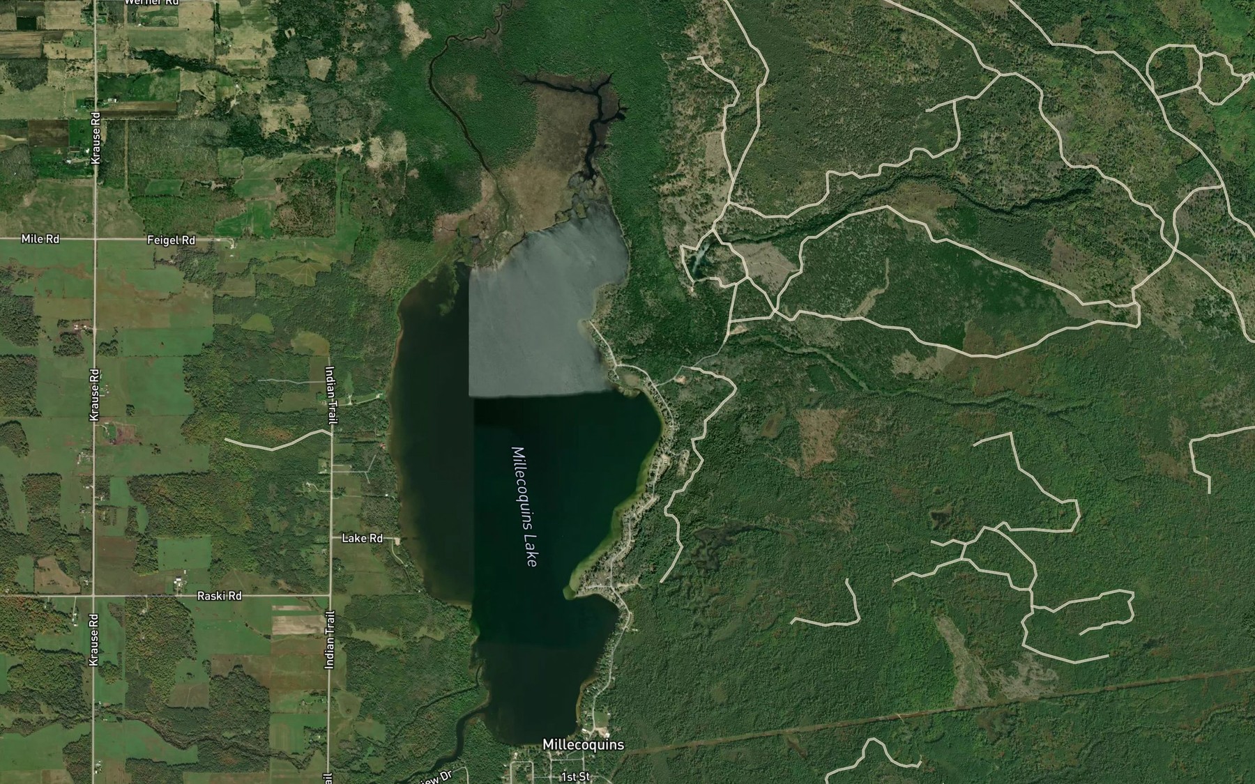 Satellite map of the Cold Creek