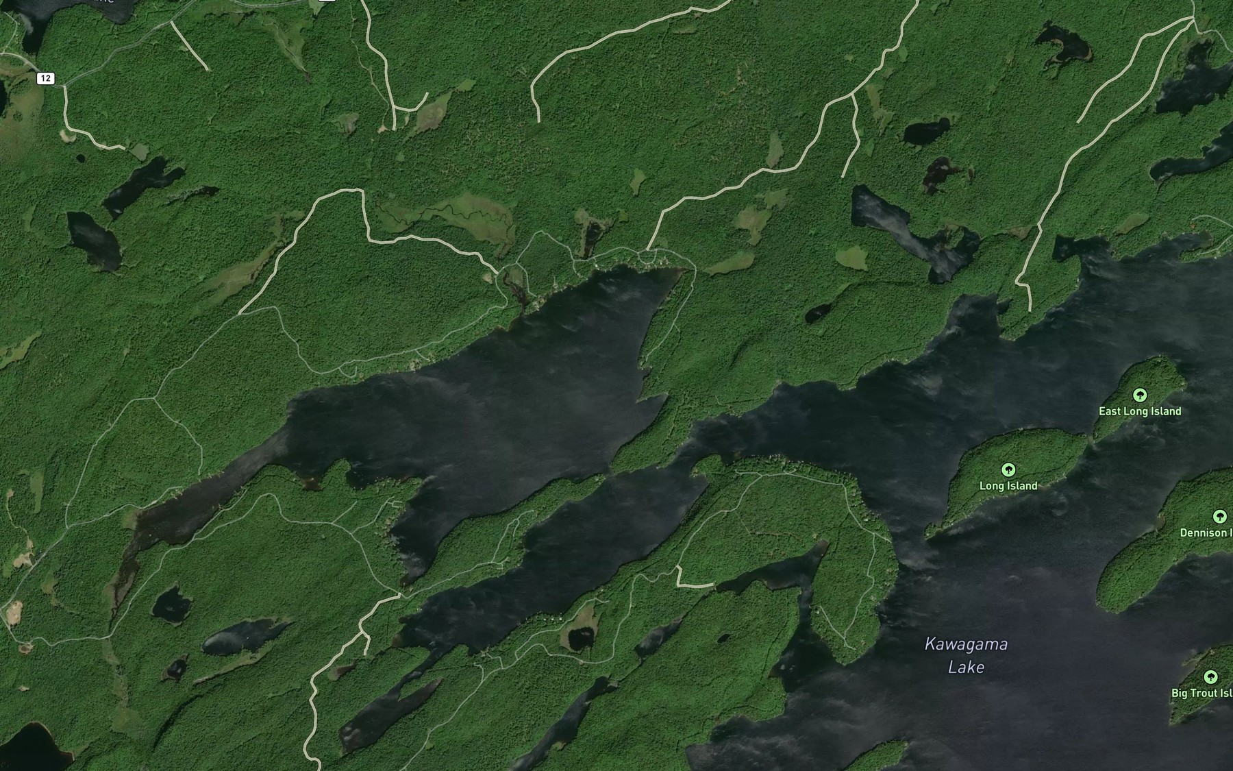 Satellite map of the Fletcher Creek