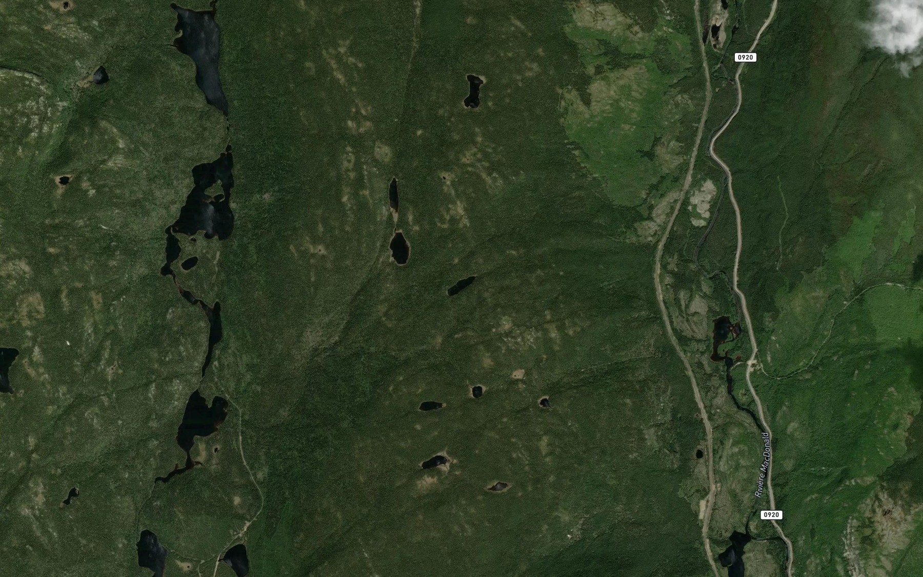Satellite map of the Lac Mejan