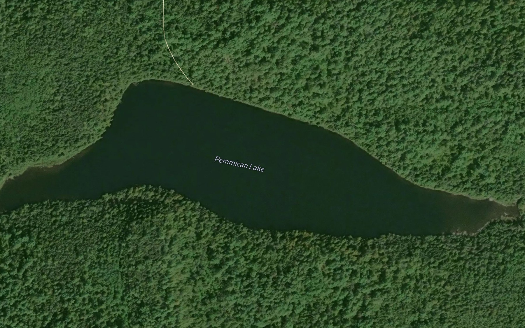 Satellite map of the Pemmican Lake