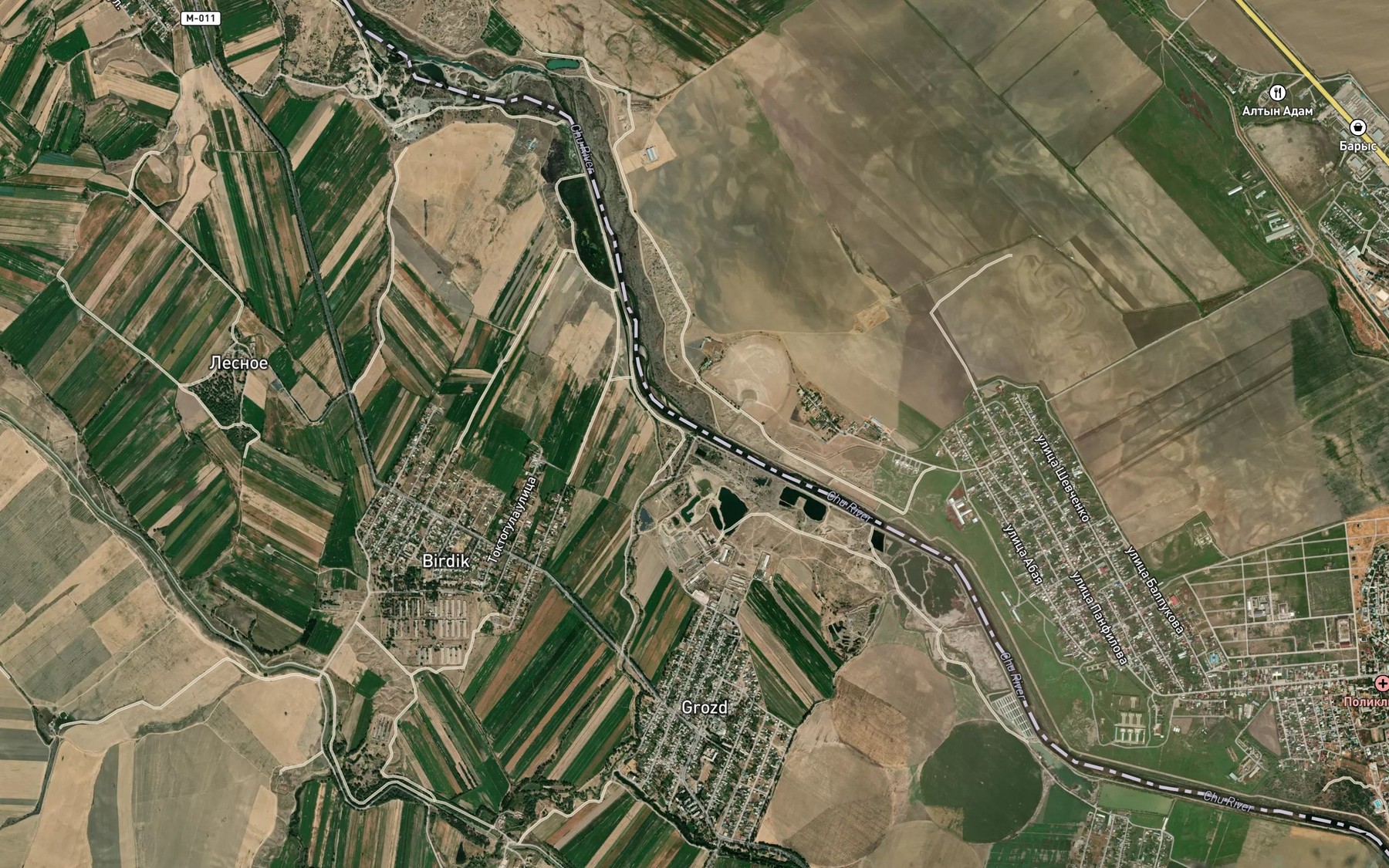 Satellite map of the Ala-Archa