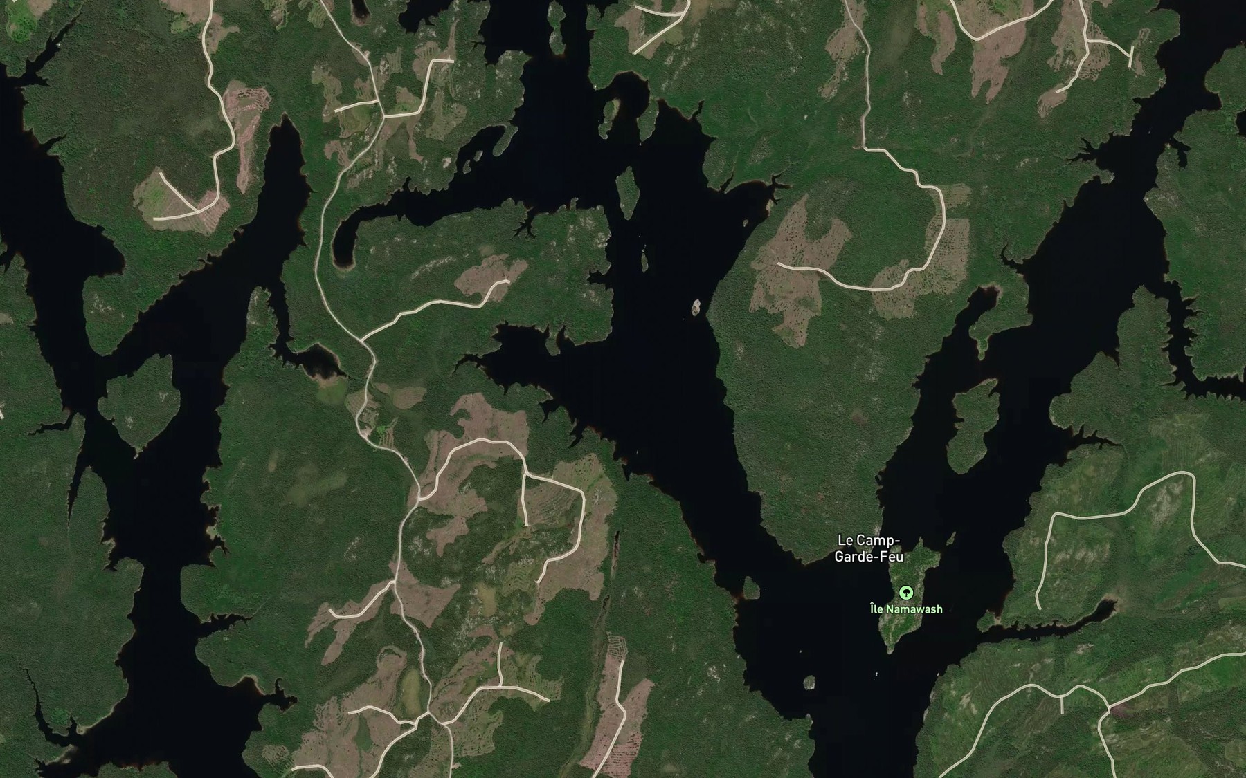 Satellite map of the Baie Newcomb