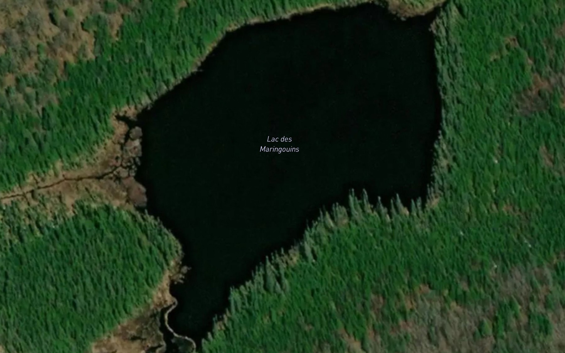 Satellite map of the Lac des Maringouins