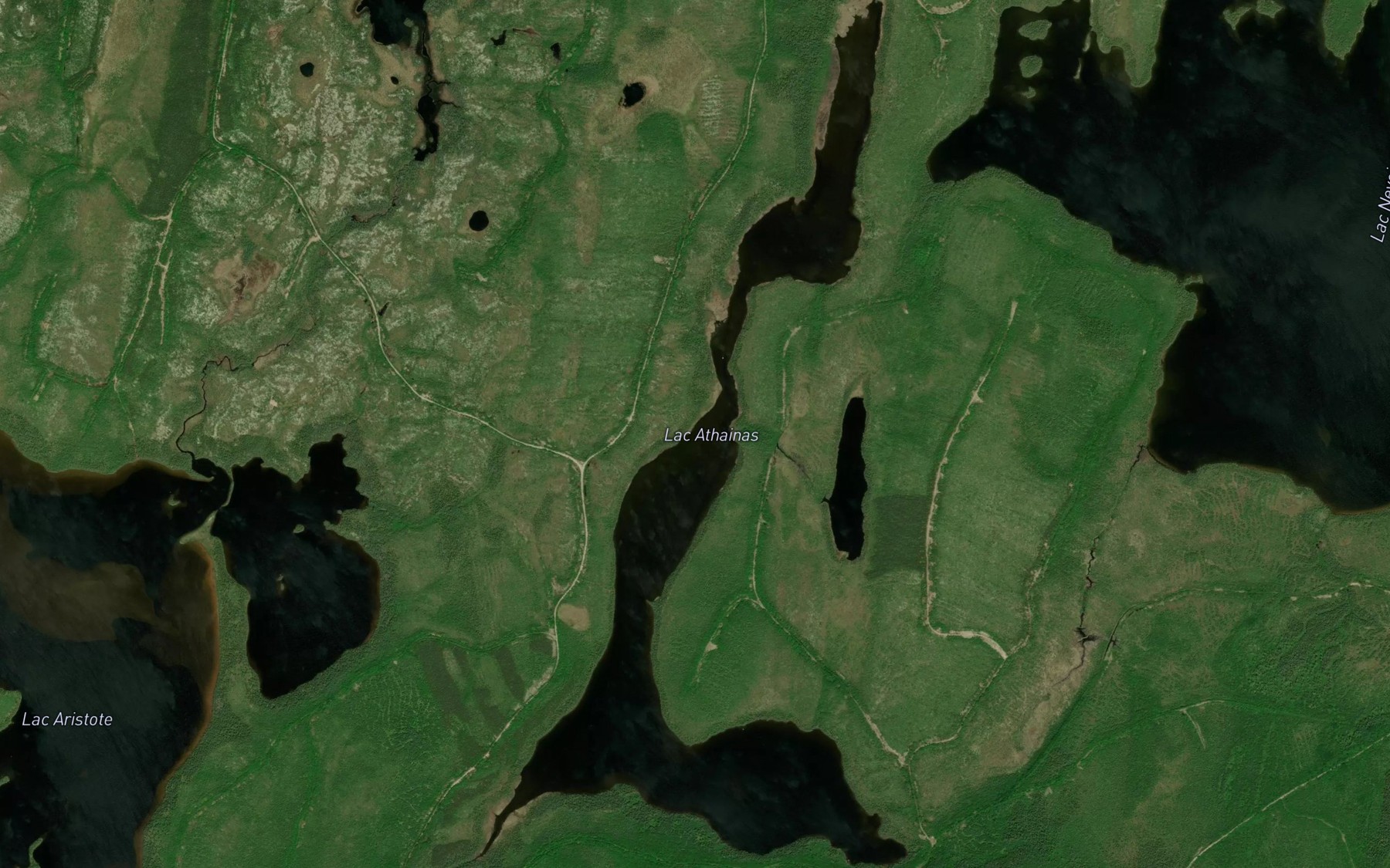 Satellite map of the Lac Athainas
