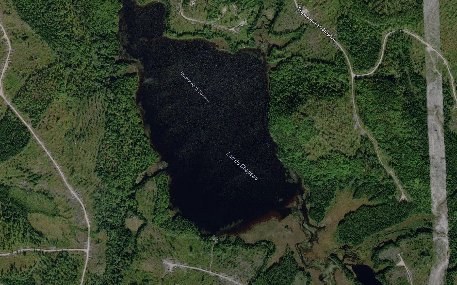 Satellite map of the Lac du Chapeau