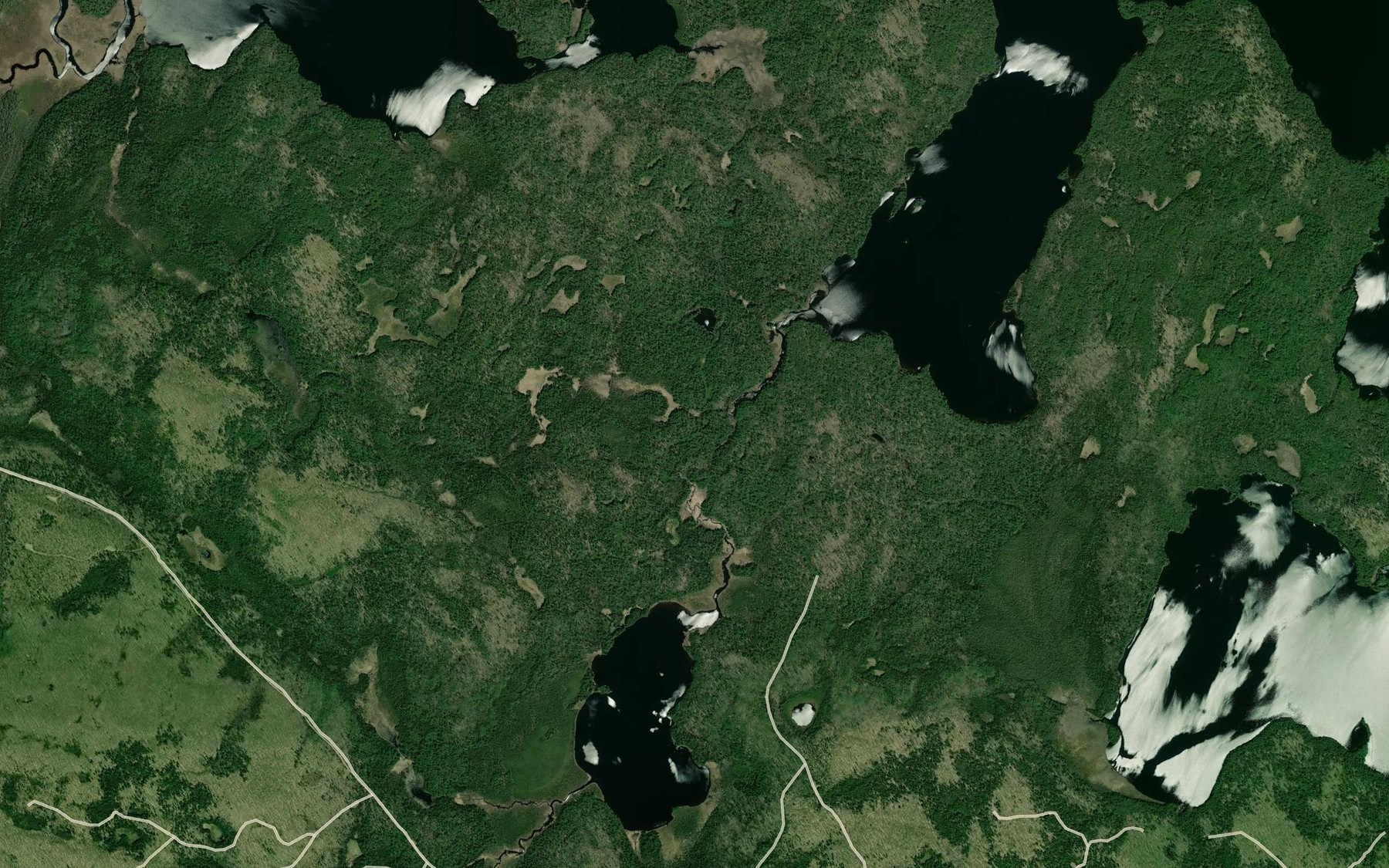 Satellite map of the Thomas Creek