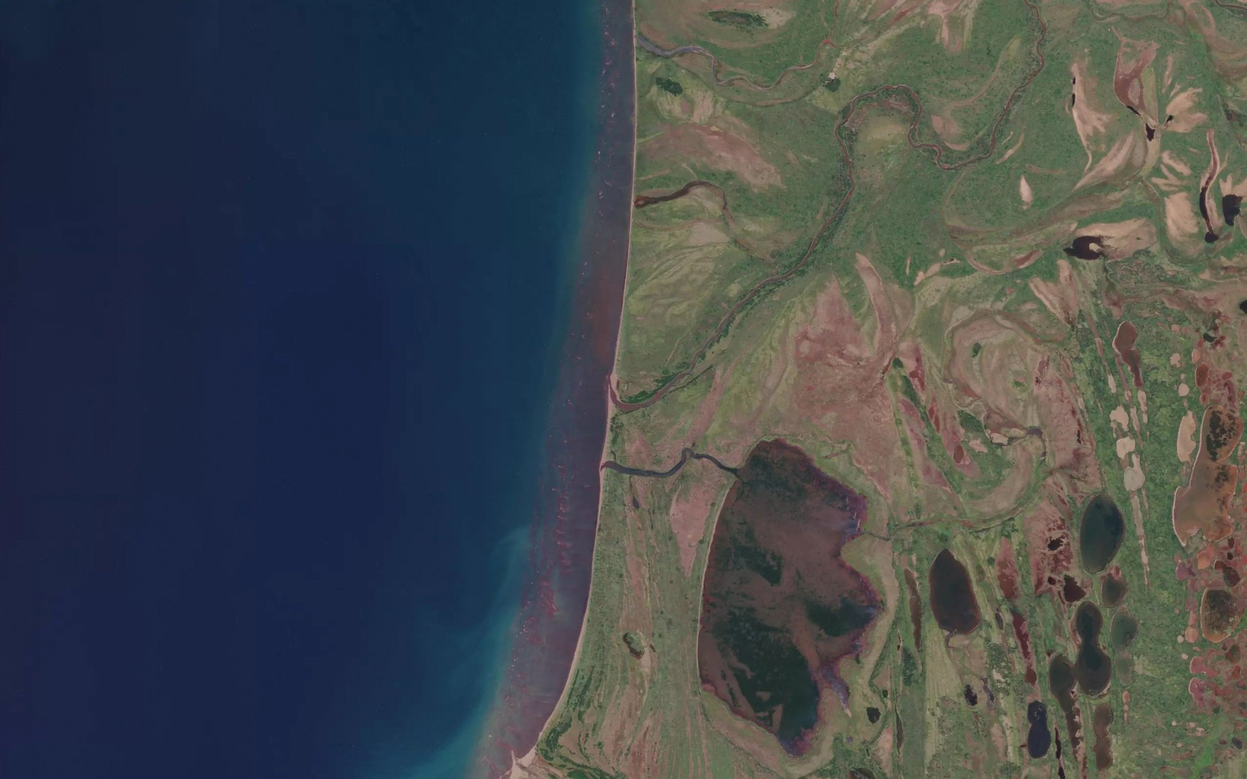 Satellite map of the Marie Creek
