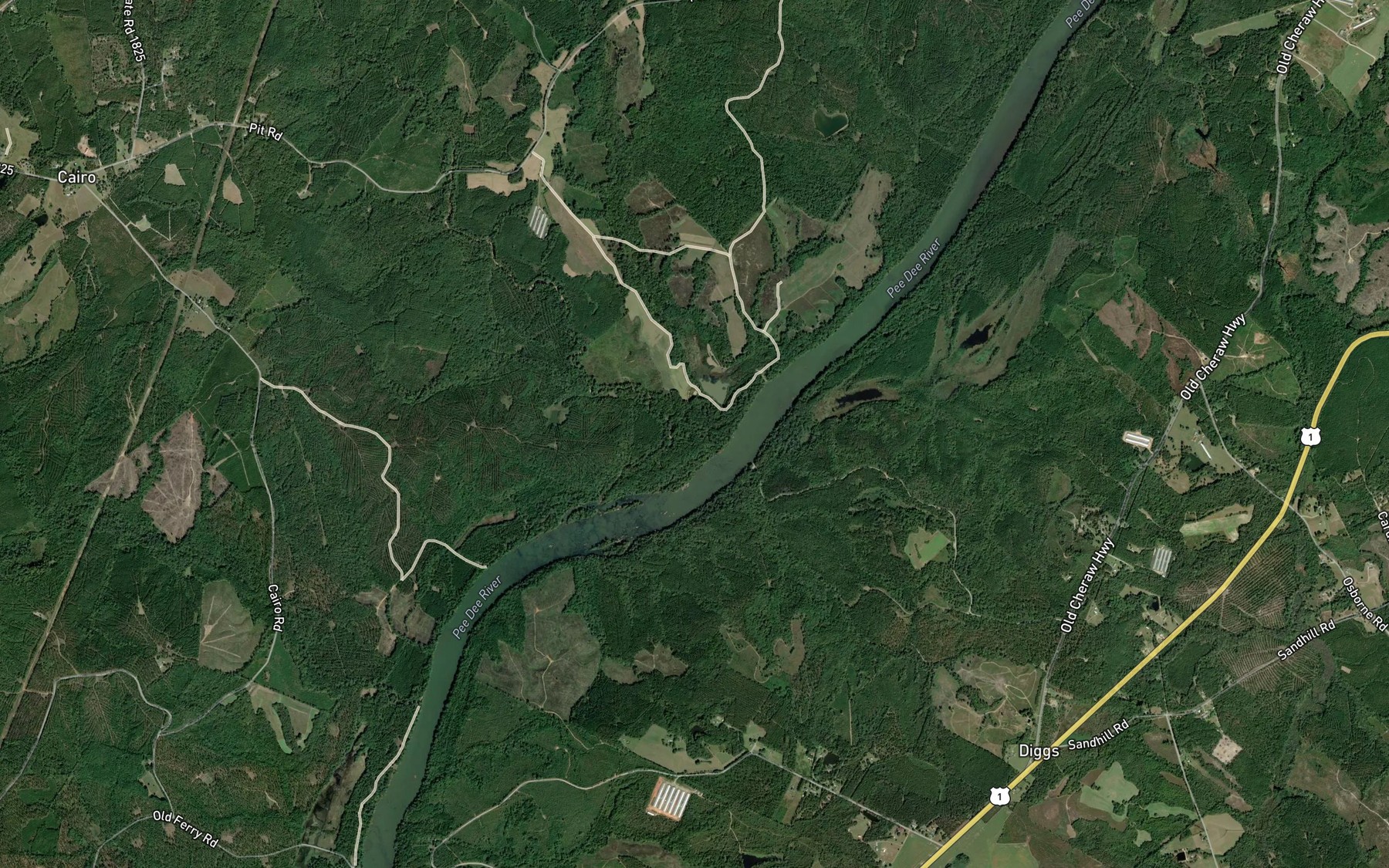 Satellite map of the Little Creek