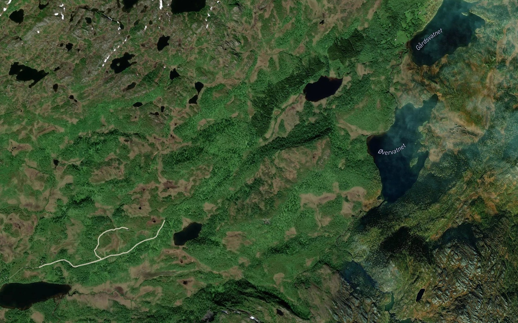 Satellite map of the Bardalselva