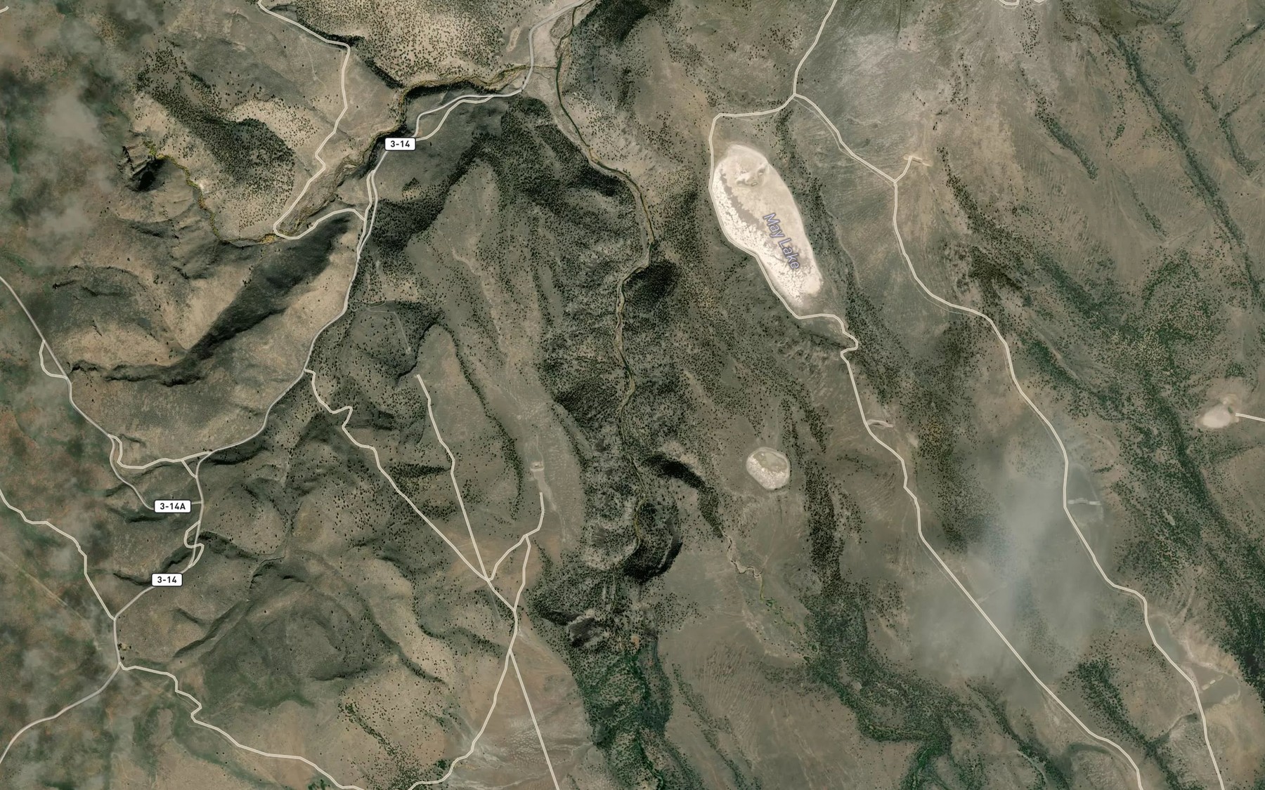 Satellite map of the Horse Creek