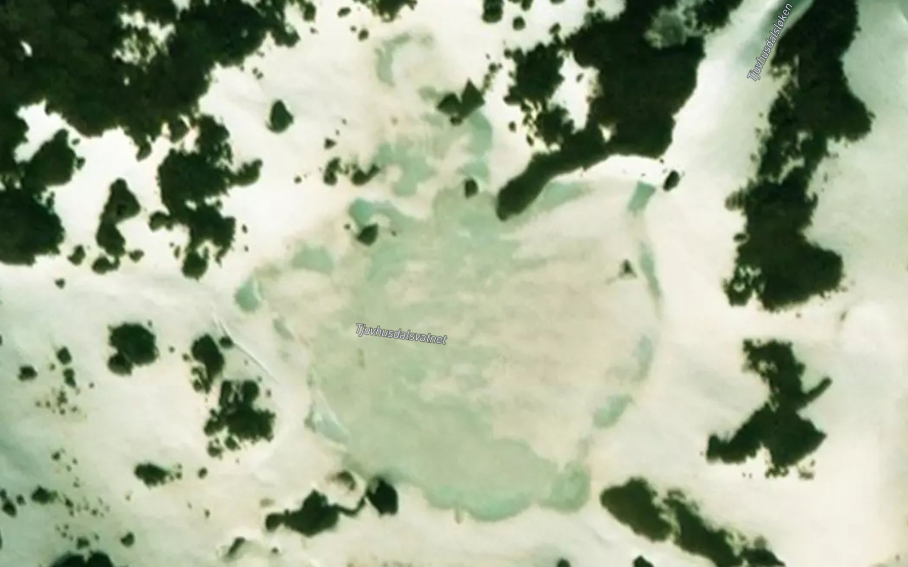 Satellite map of the Tjuvhusdalsvatnet