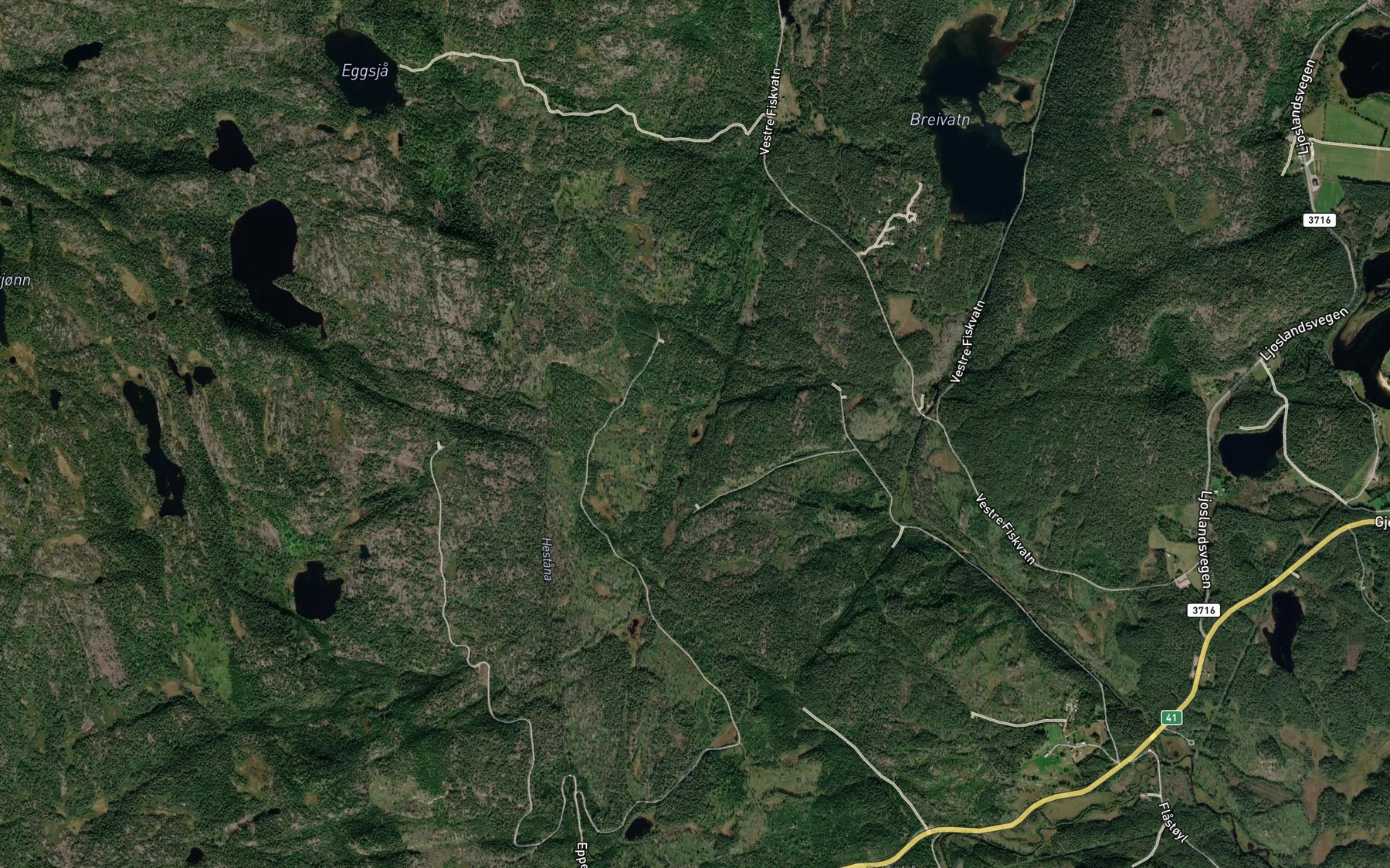 Satellite map of the Rakketjonn