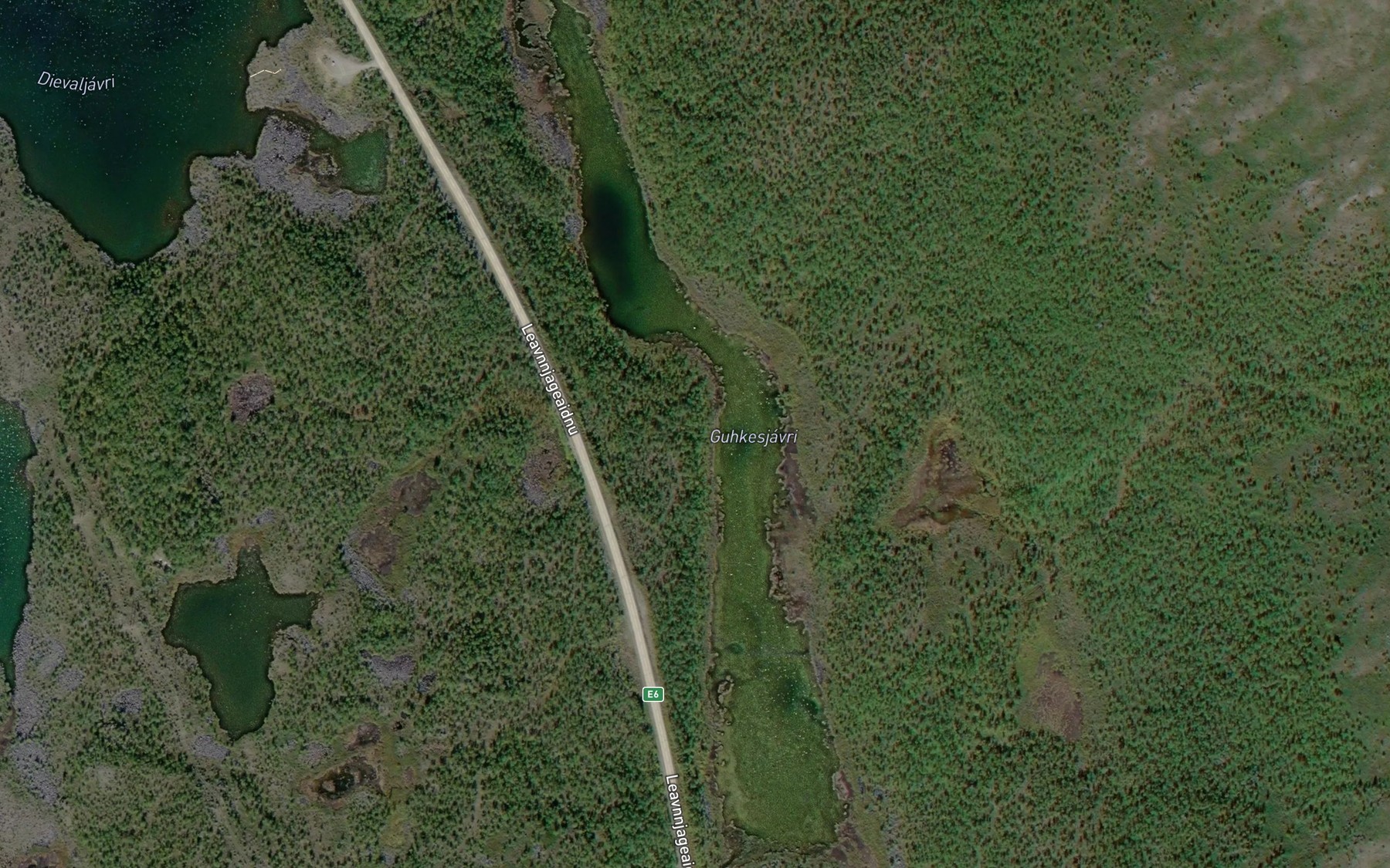 Satellite map of the Gukkesjavri