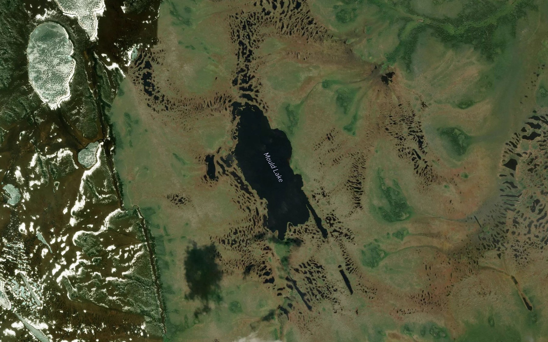 Satellite map of the Mould Lake