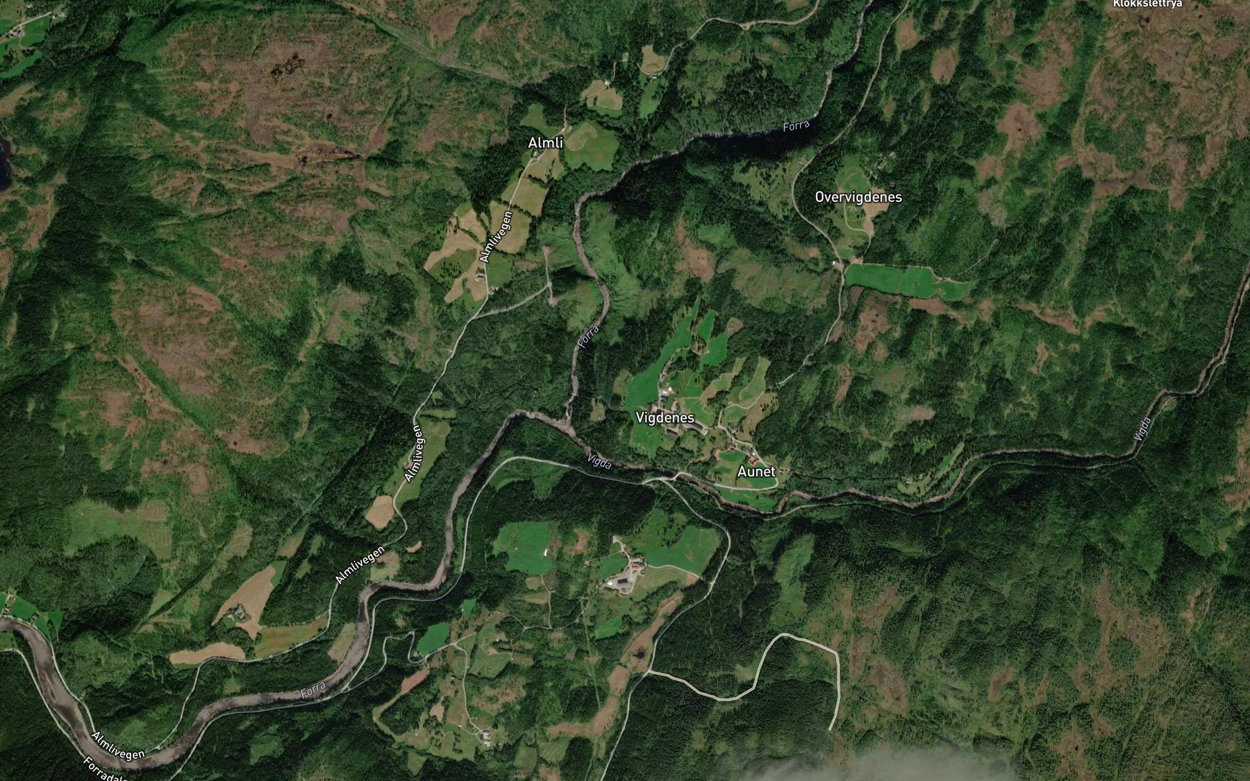 Satellite map of the Vigda