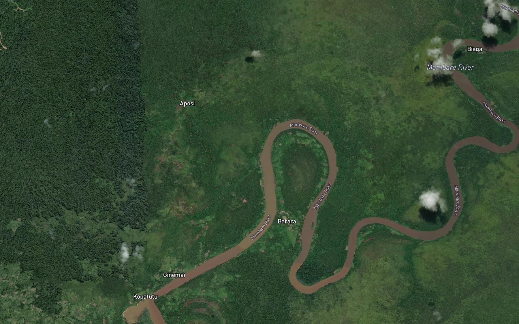 Satellite map of the Afofe Creek