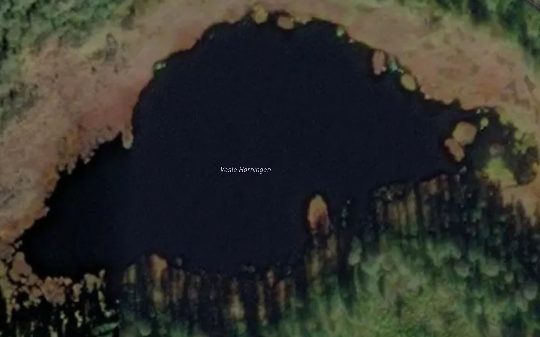 Satellite map of the Vesle Horningen