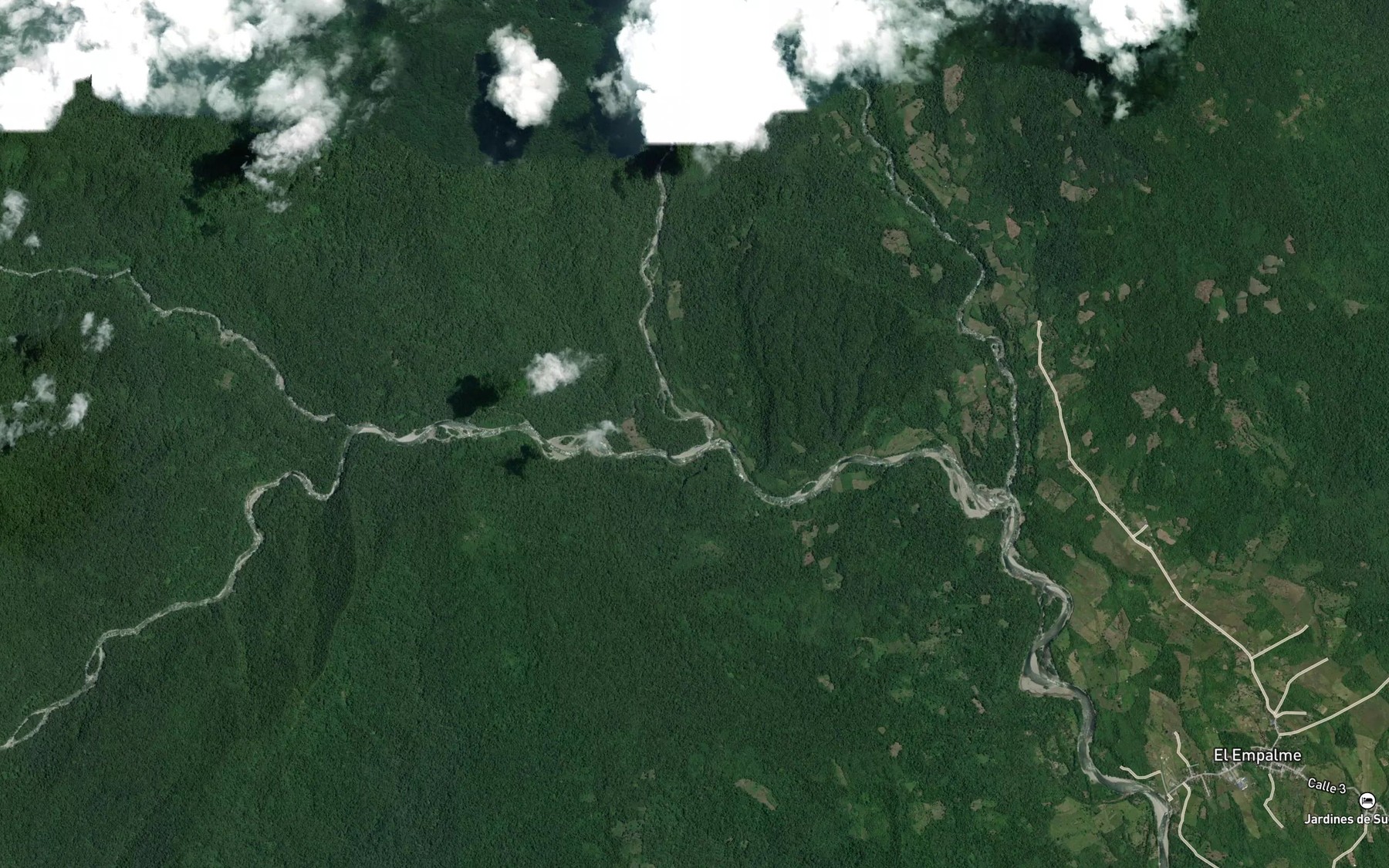 Satellite map of the Rio Lora