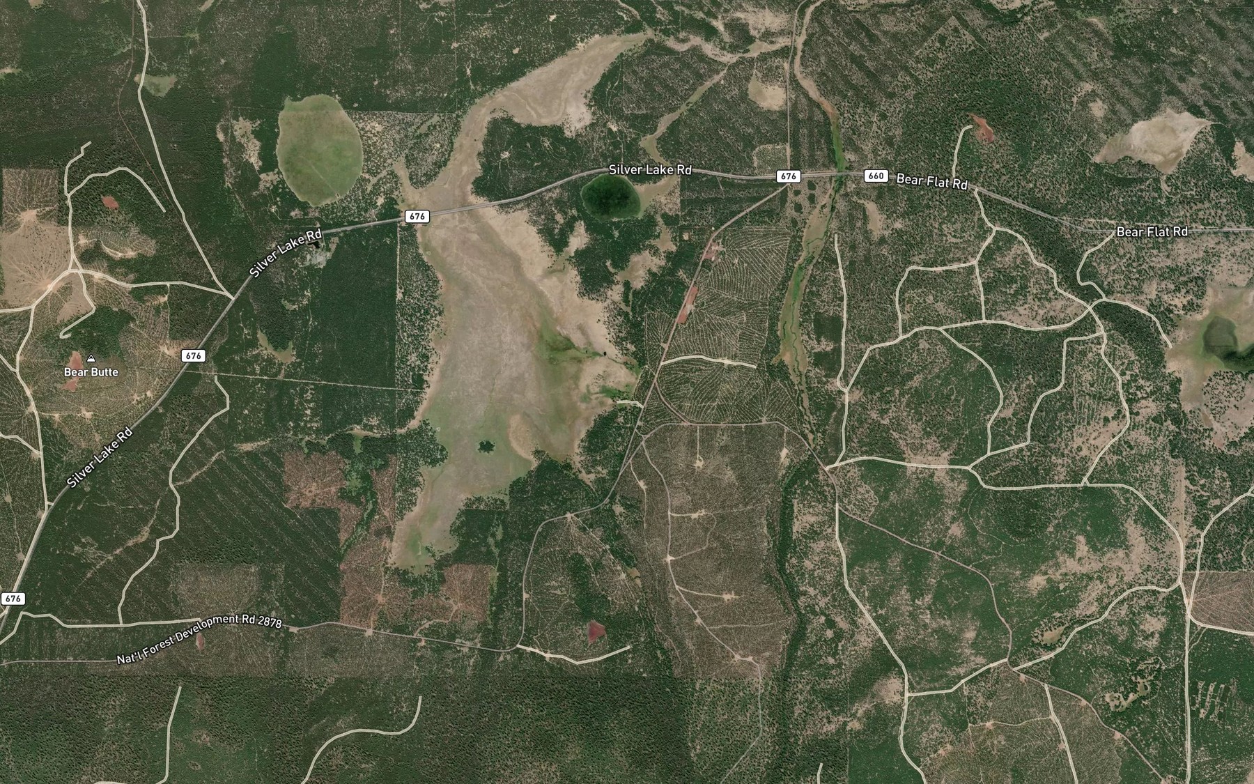 Satellite map of the Bear Spring
