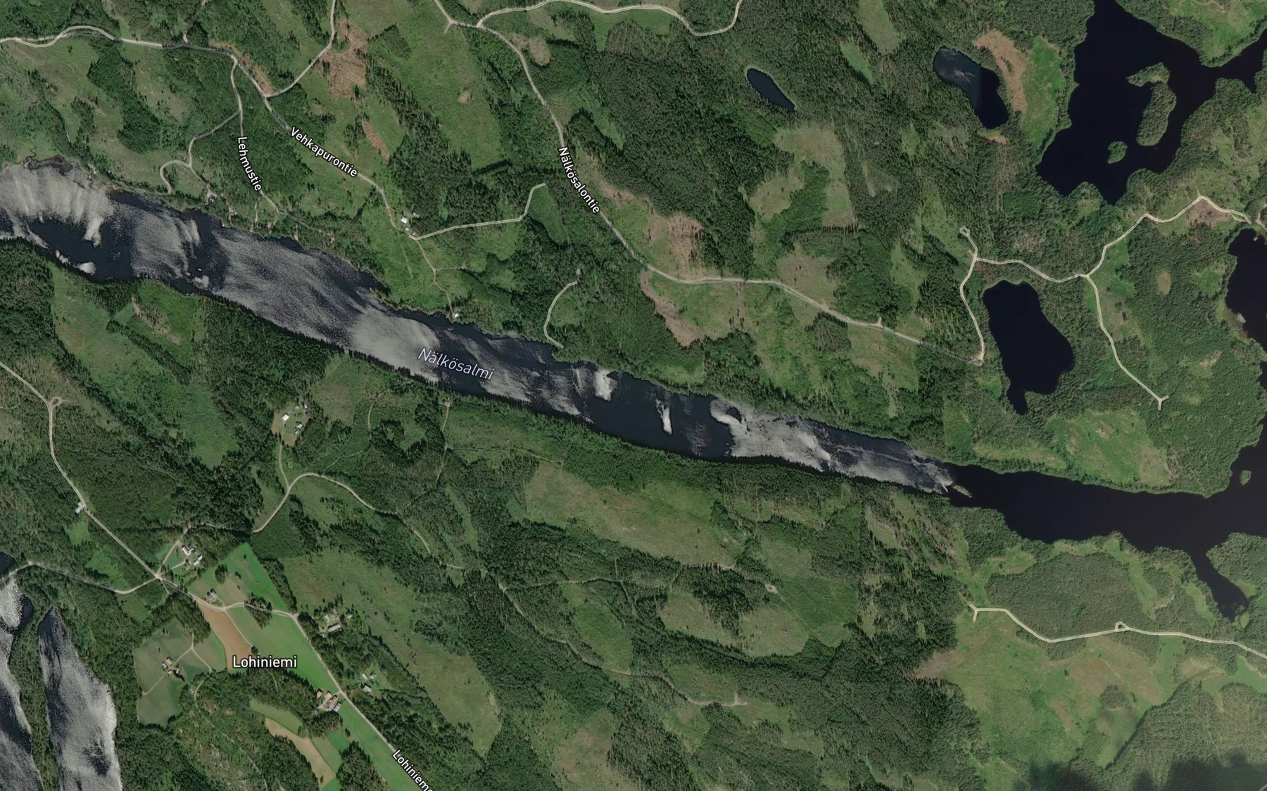 Satellite map of the Nalkosalmi