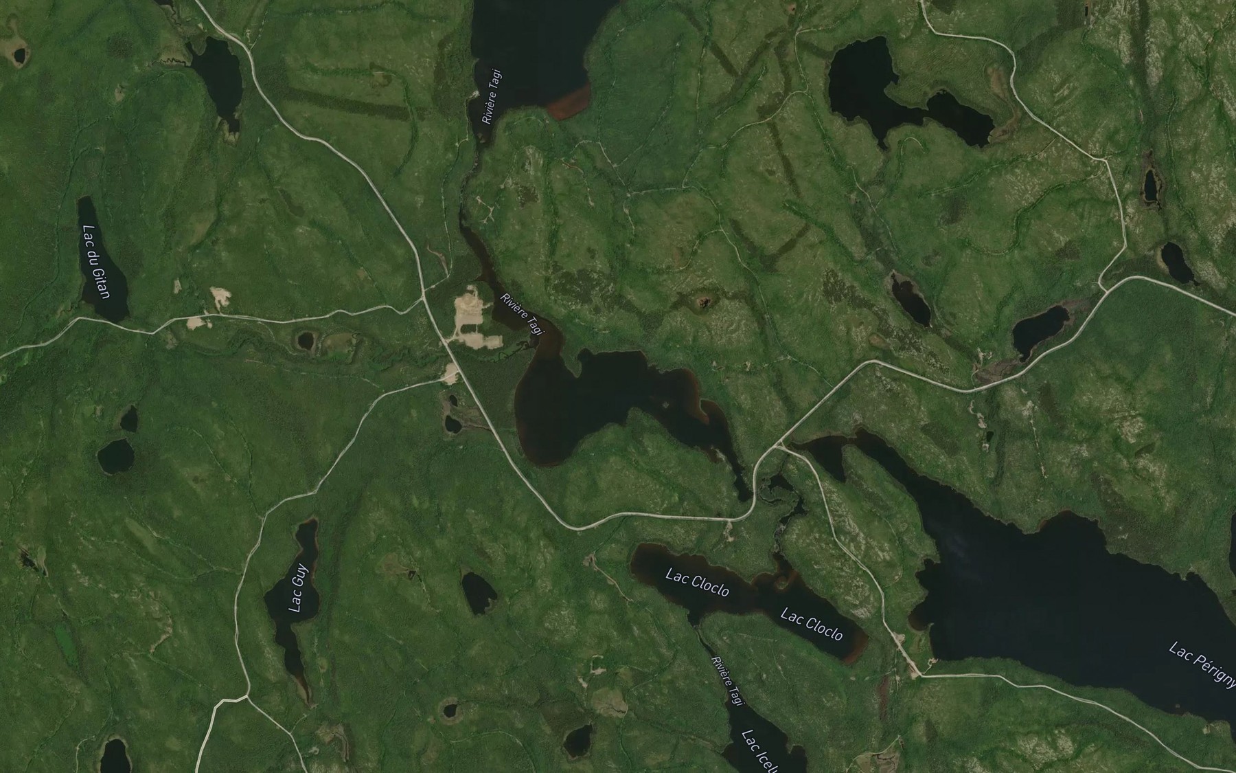 Satellite map of the Lac Monelle