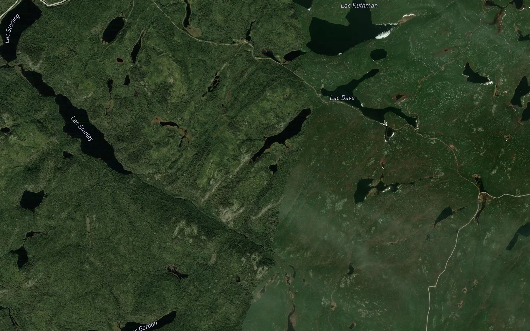 Satellite map of the Lac Schubert