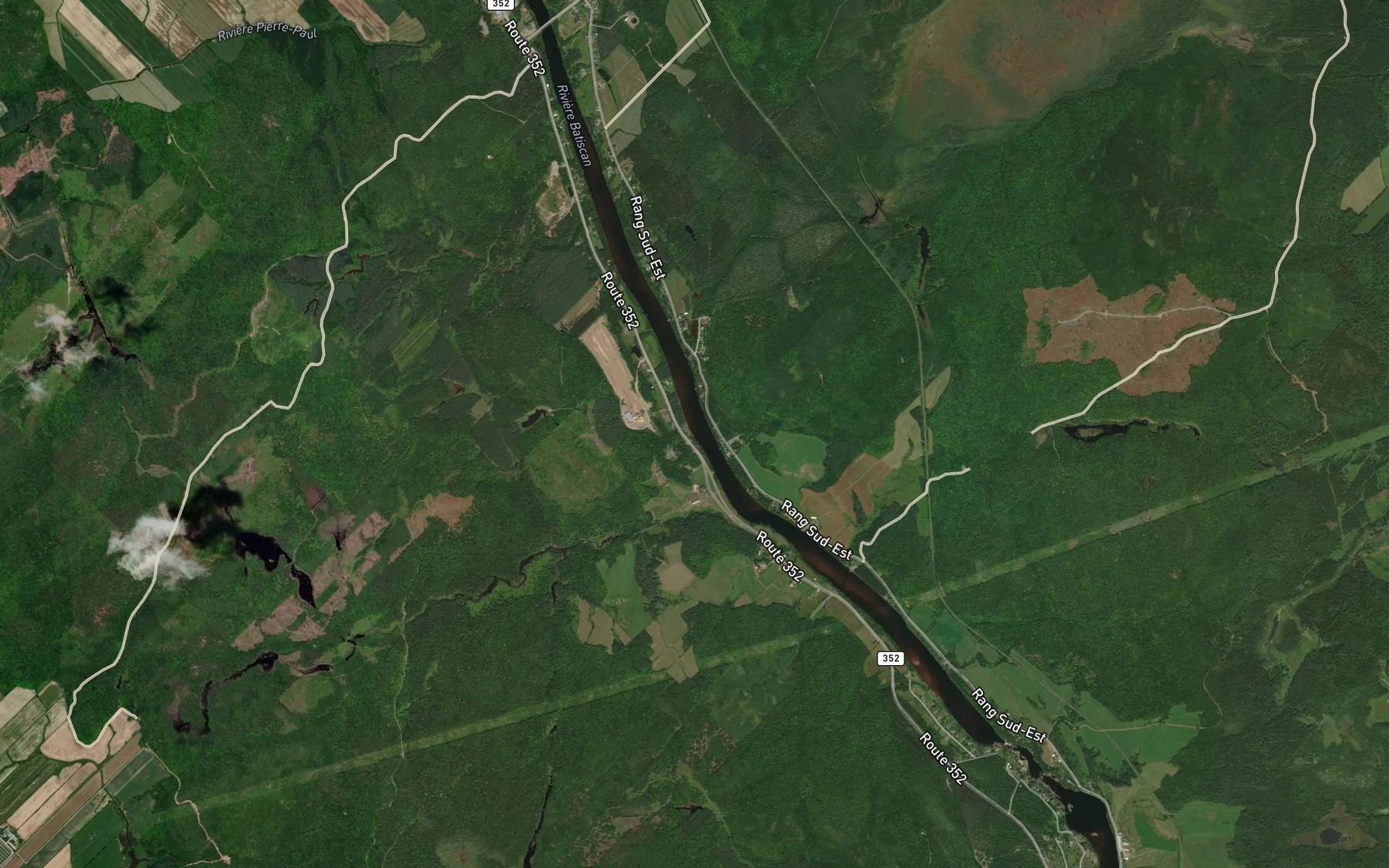 Satellite map of the Ruisseau Donat-Dery