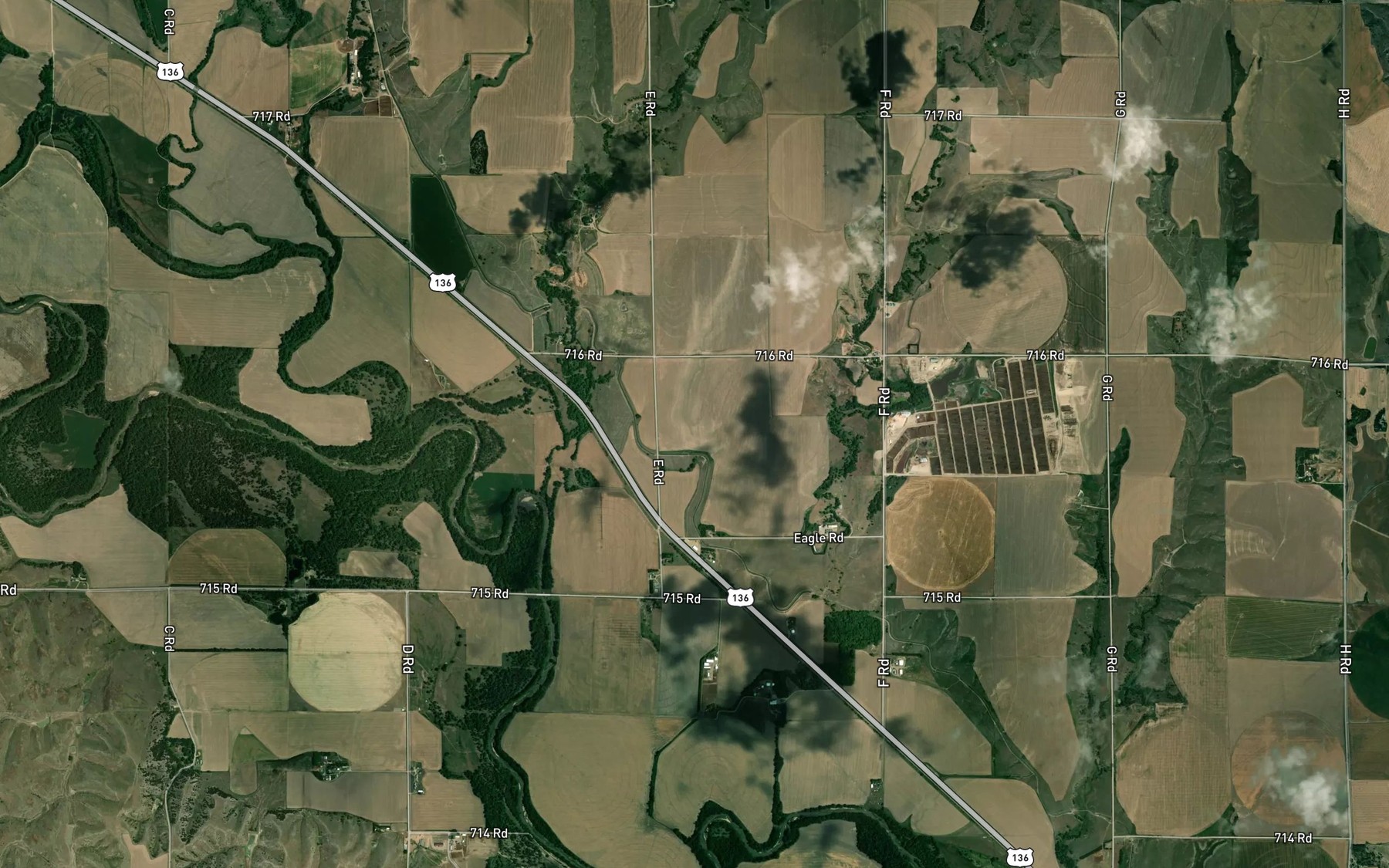 Satellite map of the Murdock Reservoir