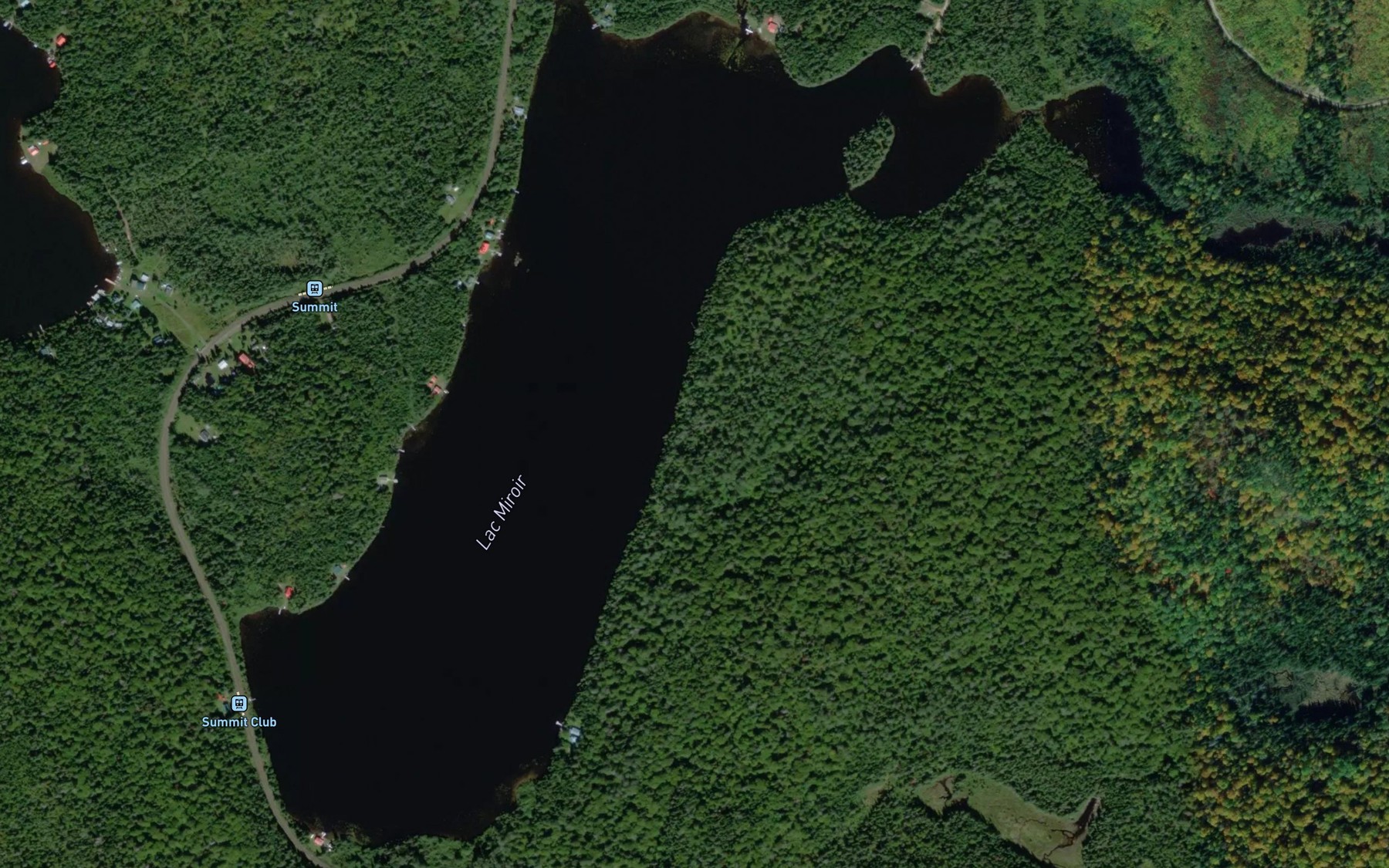 Satellite map of the Lac Miroir