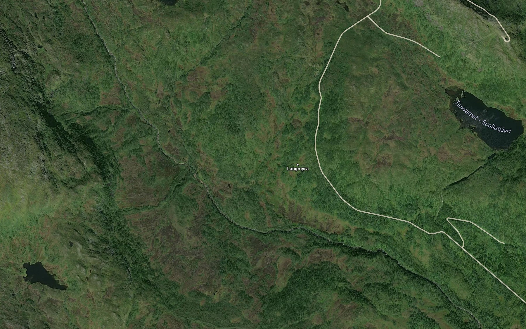 Satellite map of the Litjebulderbakkelva