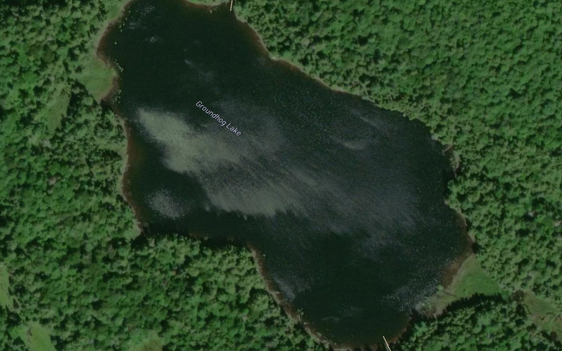 Satellite map of the Groundhog Lake