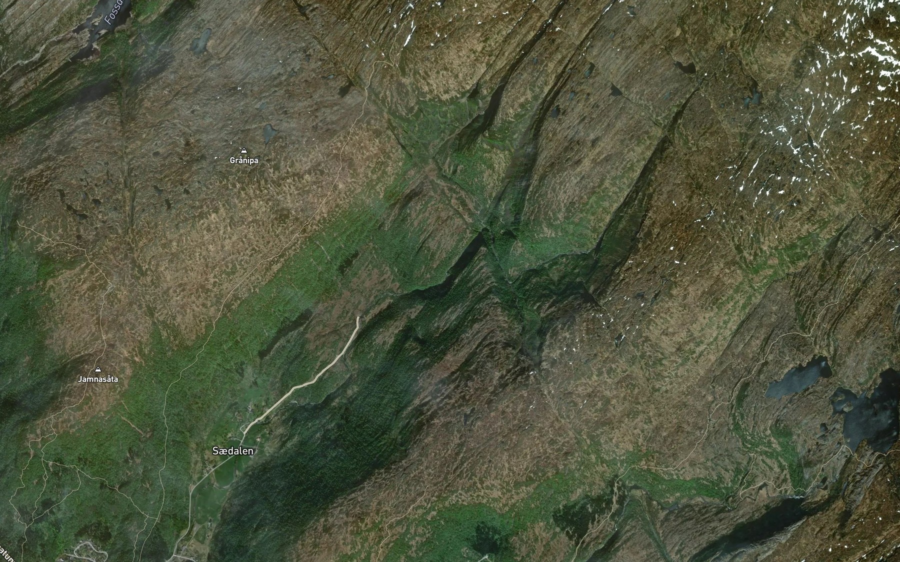 Satellite map of the Saedalselvi