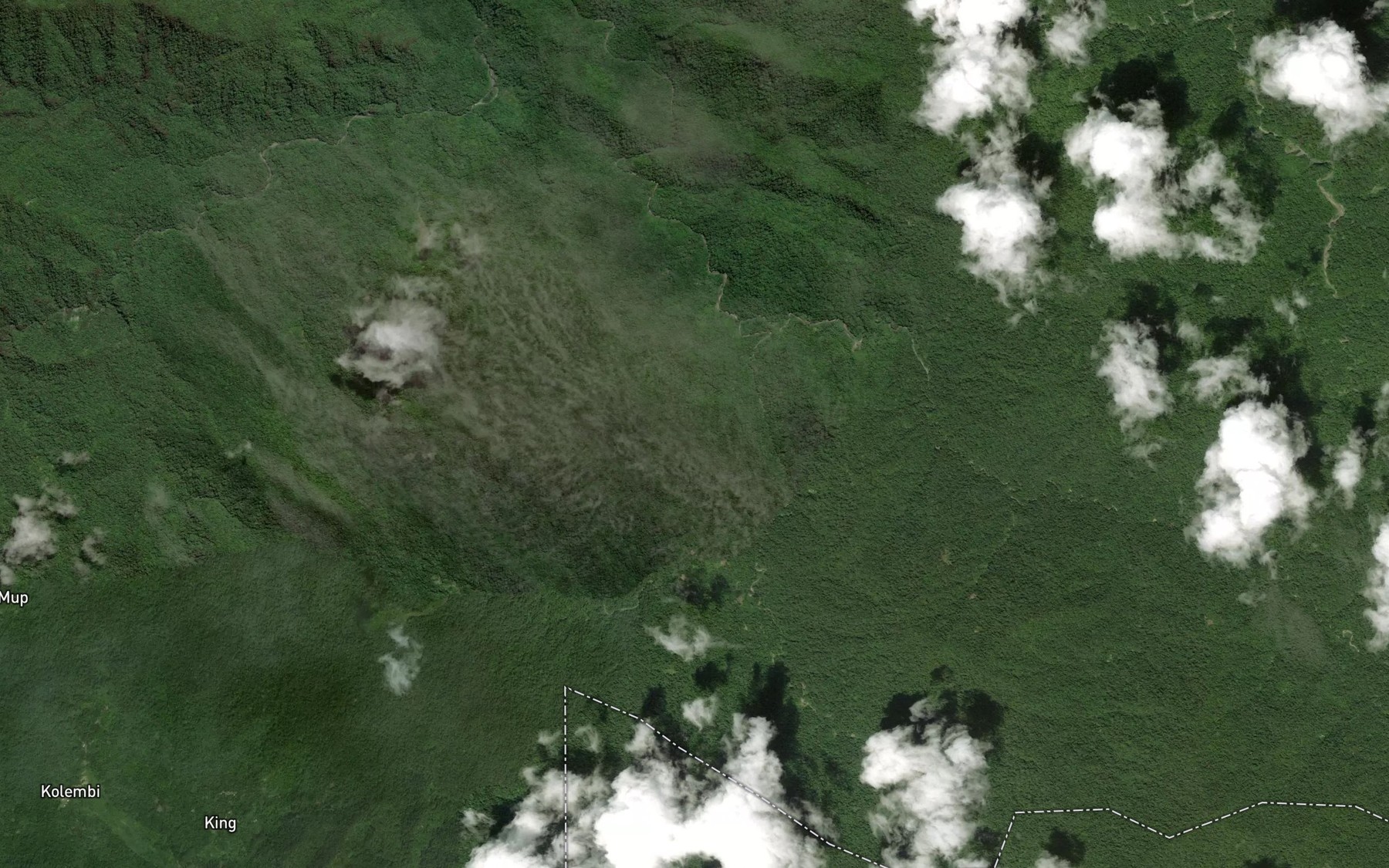 Satellite map of the Tambao Creek