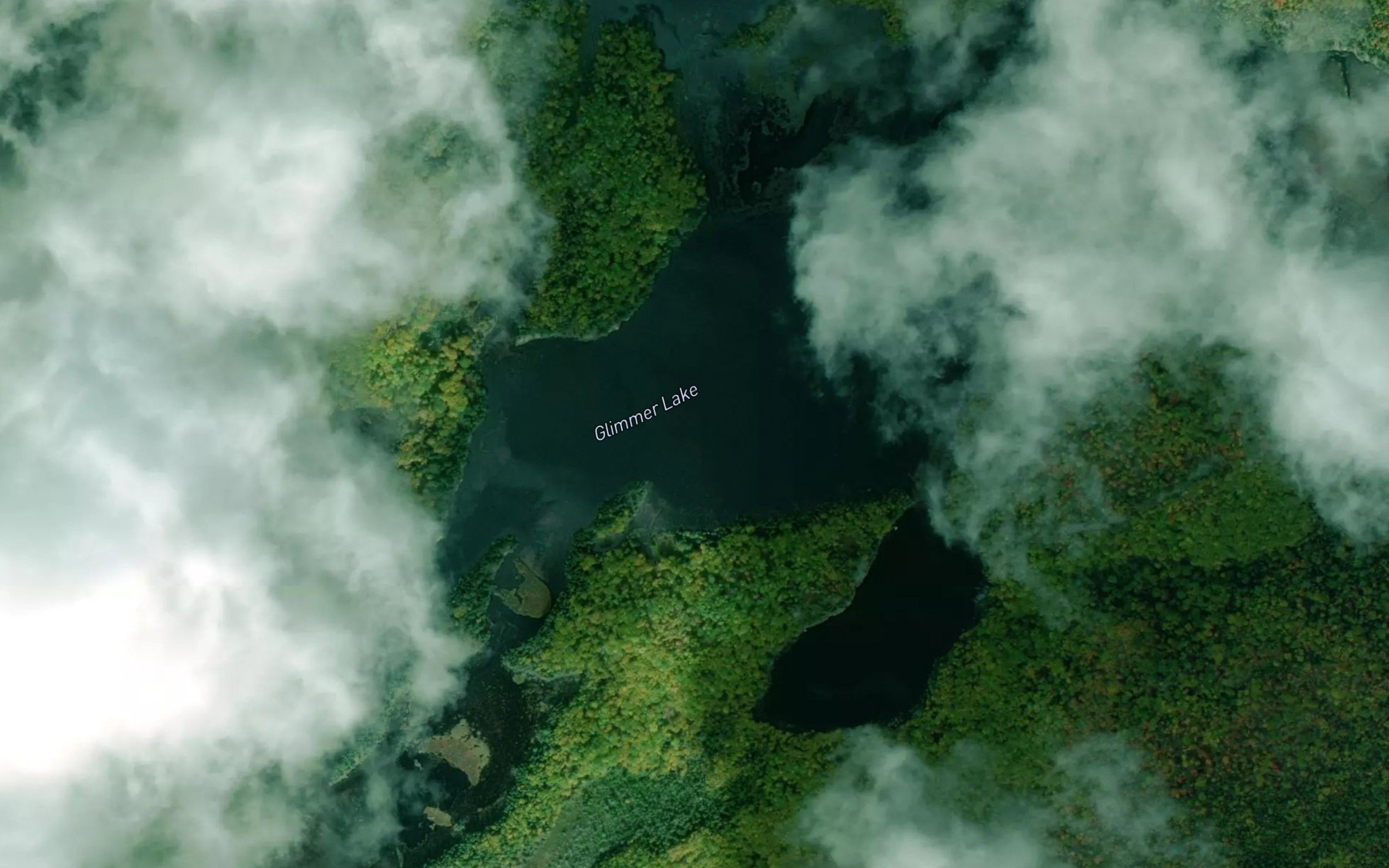 Satellite map of the Glimmer Lake