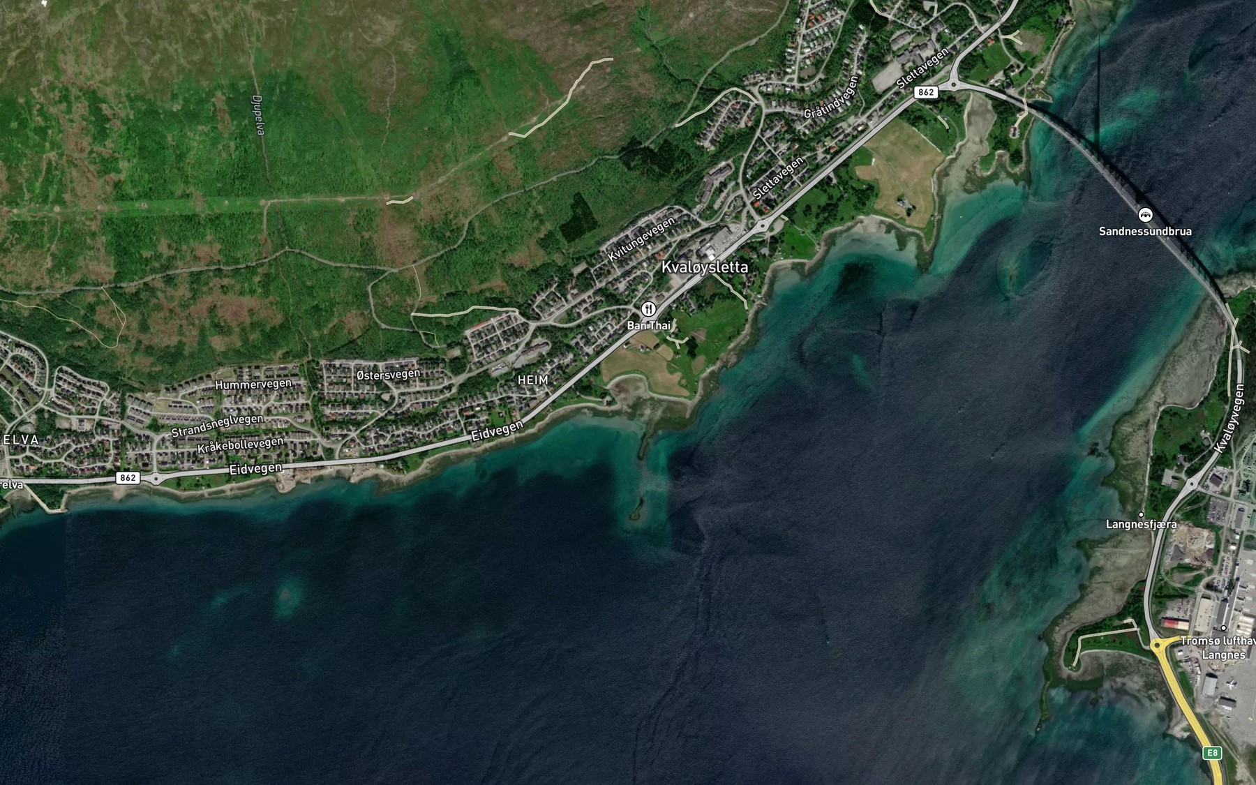 Satellite map of the Heimvika