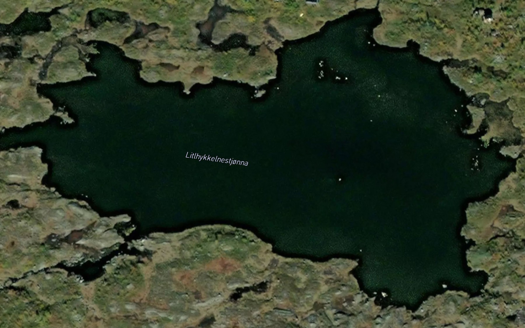 Satellite map of the Hykkelnestjorna,l
