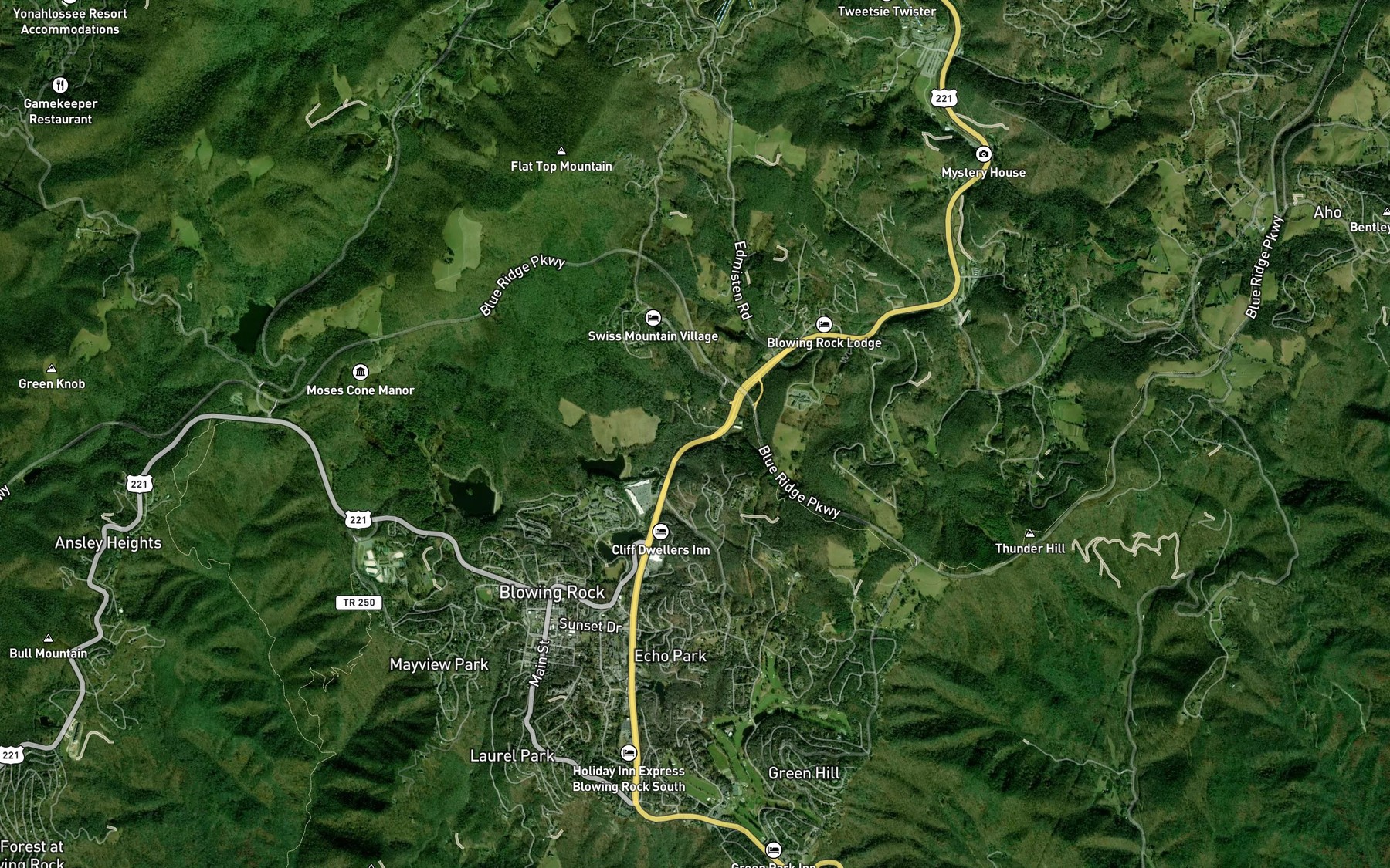 Satellite map of the Penley Branch