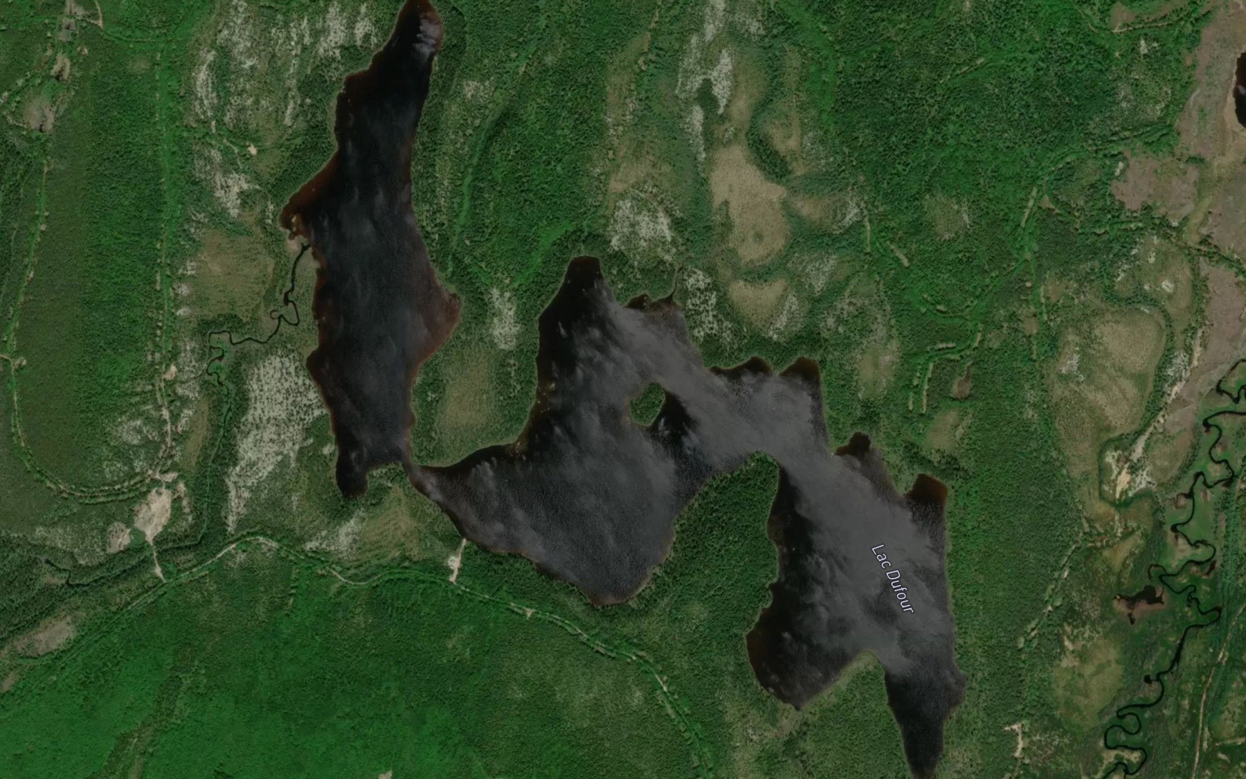 Satellite map of the Lac Dufour