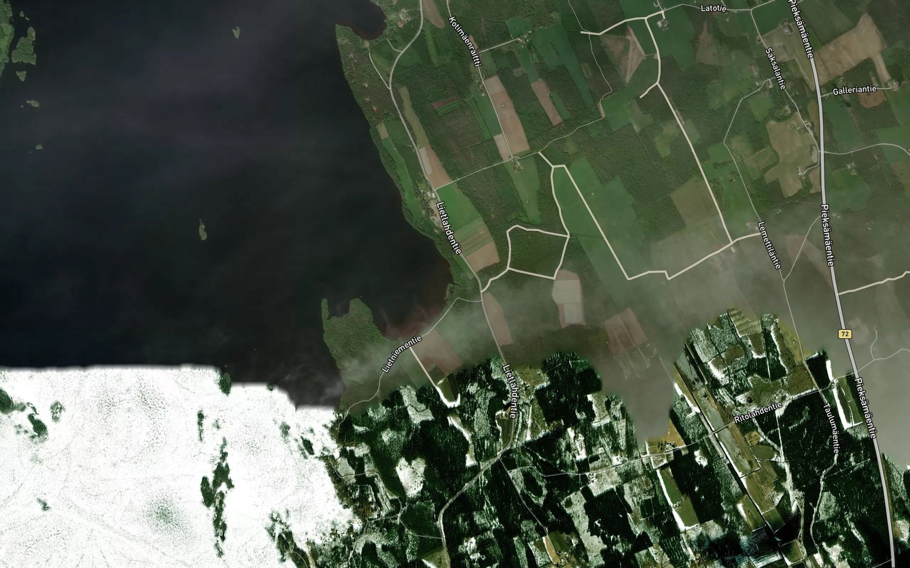 Satellite map of the Lietlahdenjoki