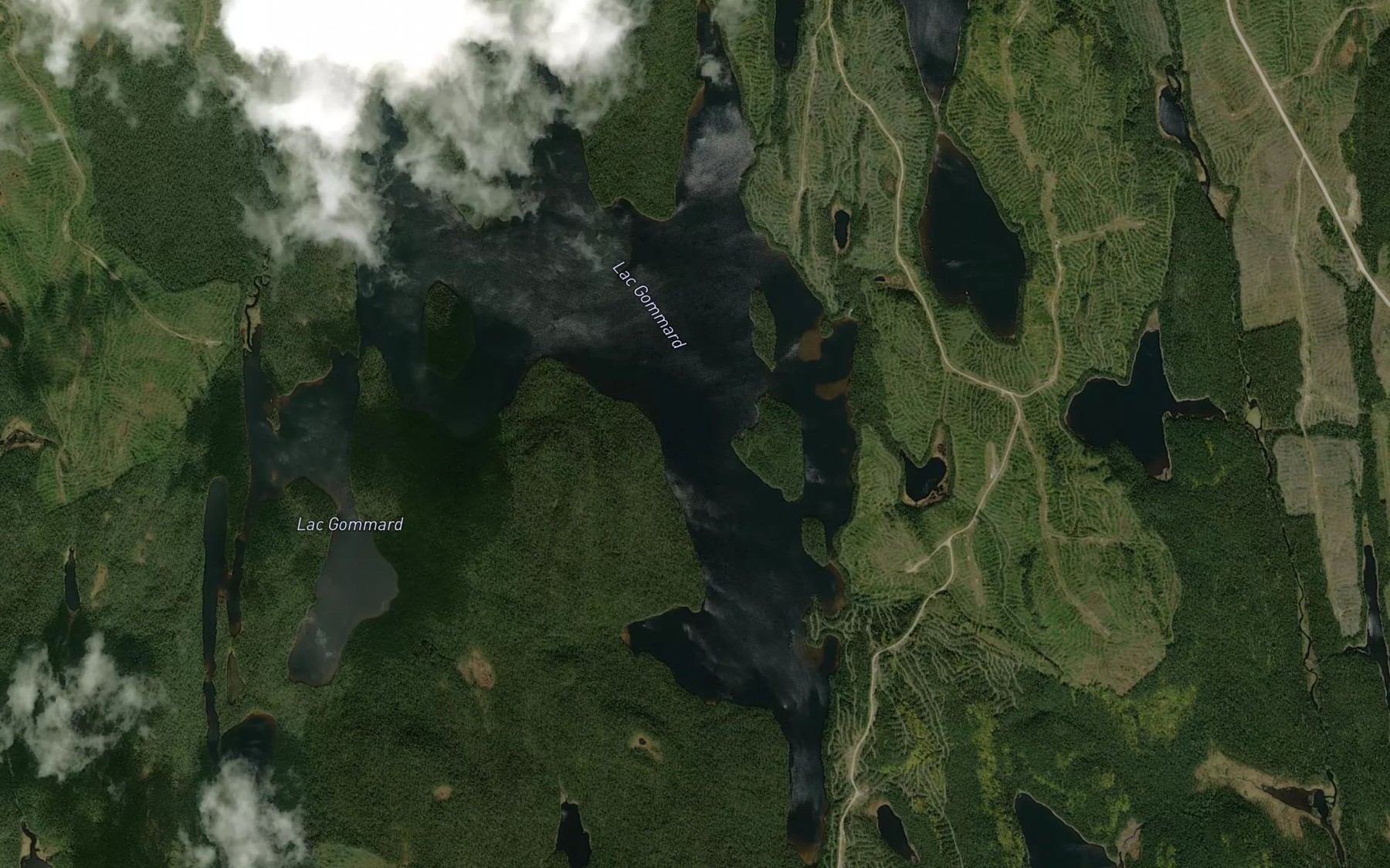 Satellite map of the Lac Gommard