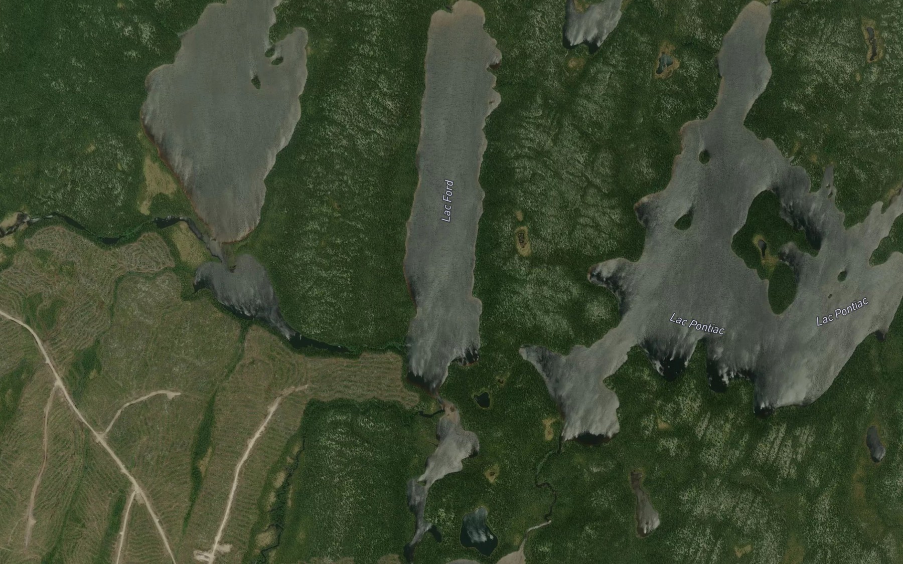 Satellite map of the Lac Ford