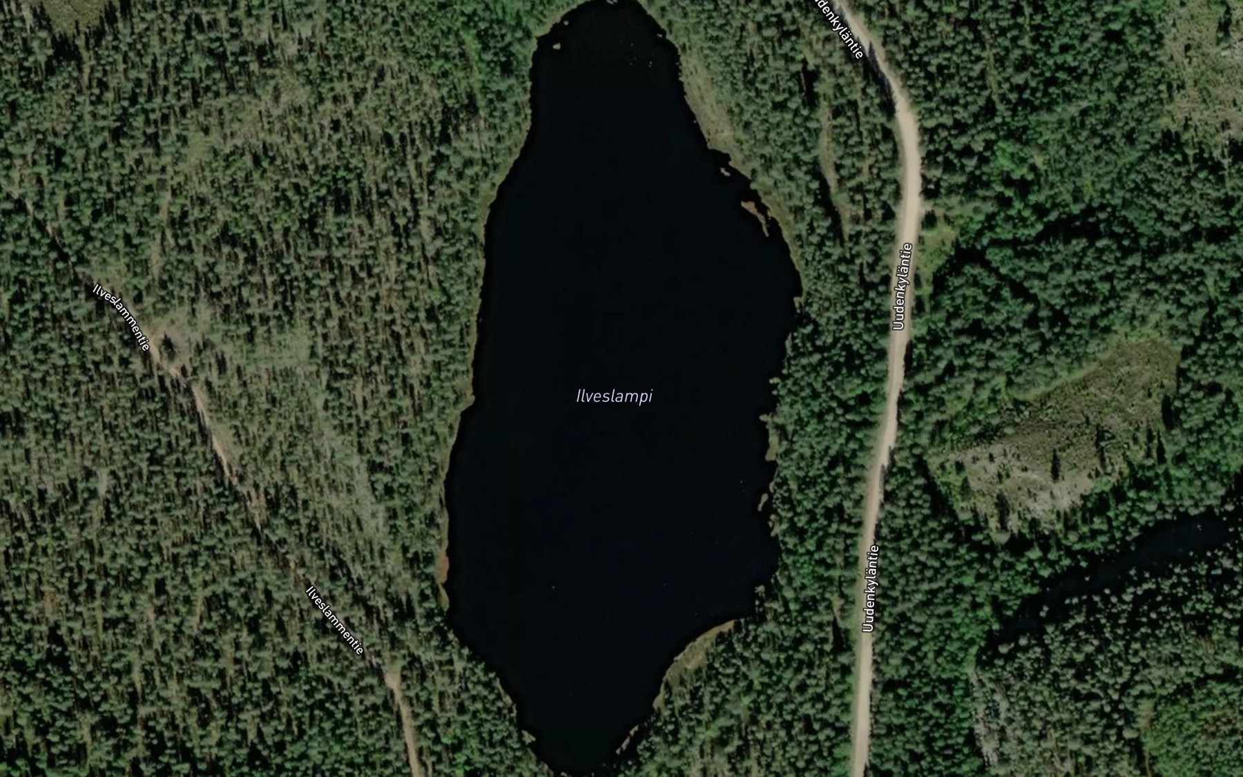 Satellite map of the Ilveslammit
