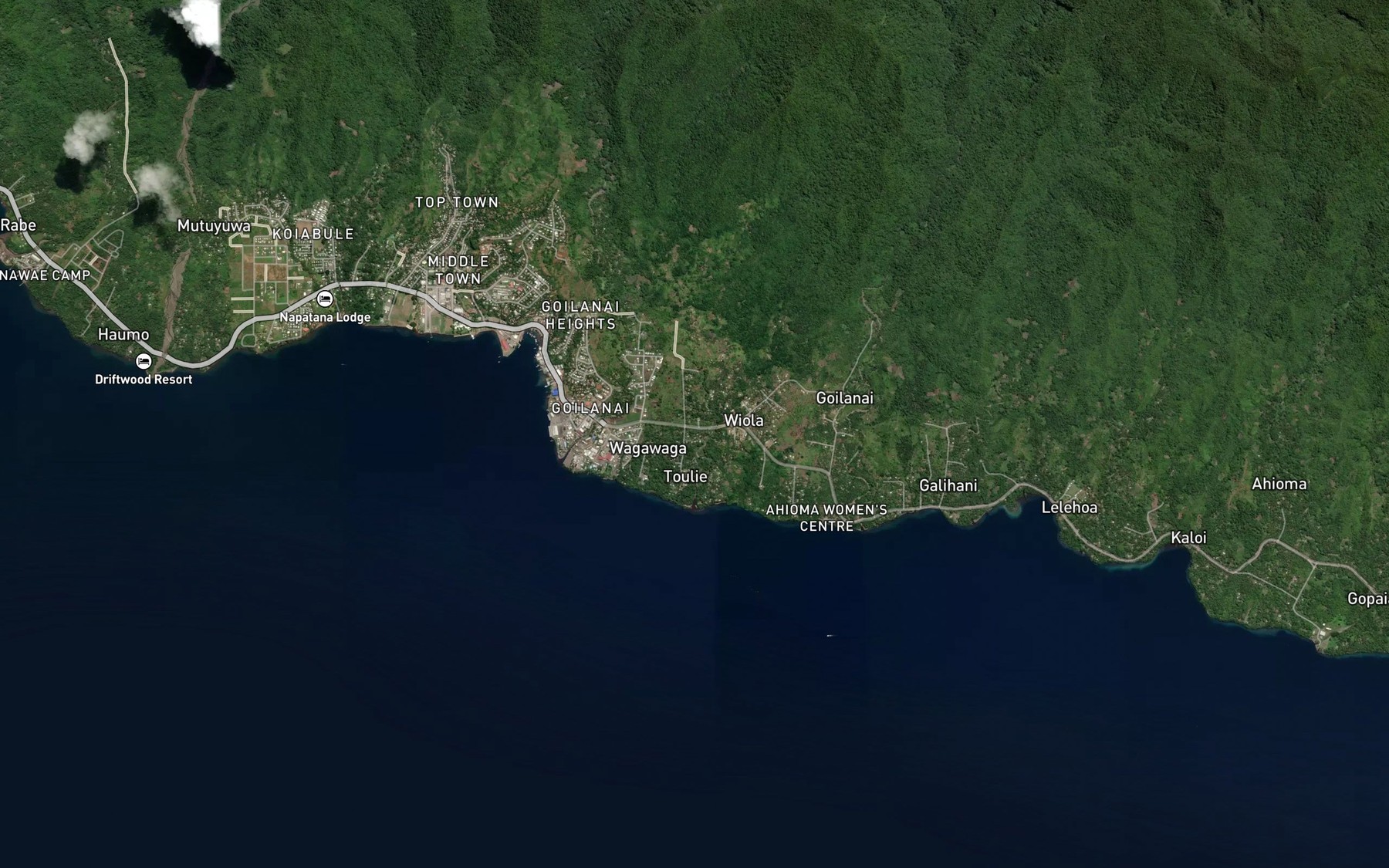 Satellite map of the Wiori