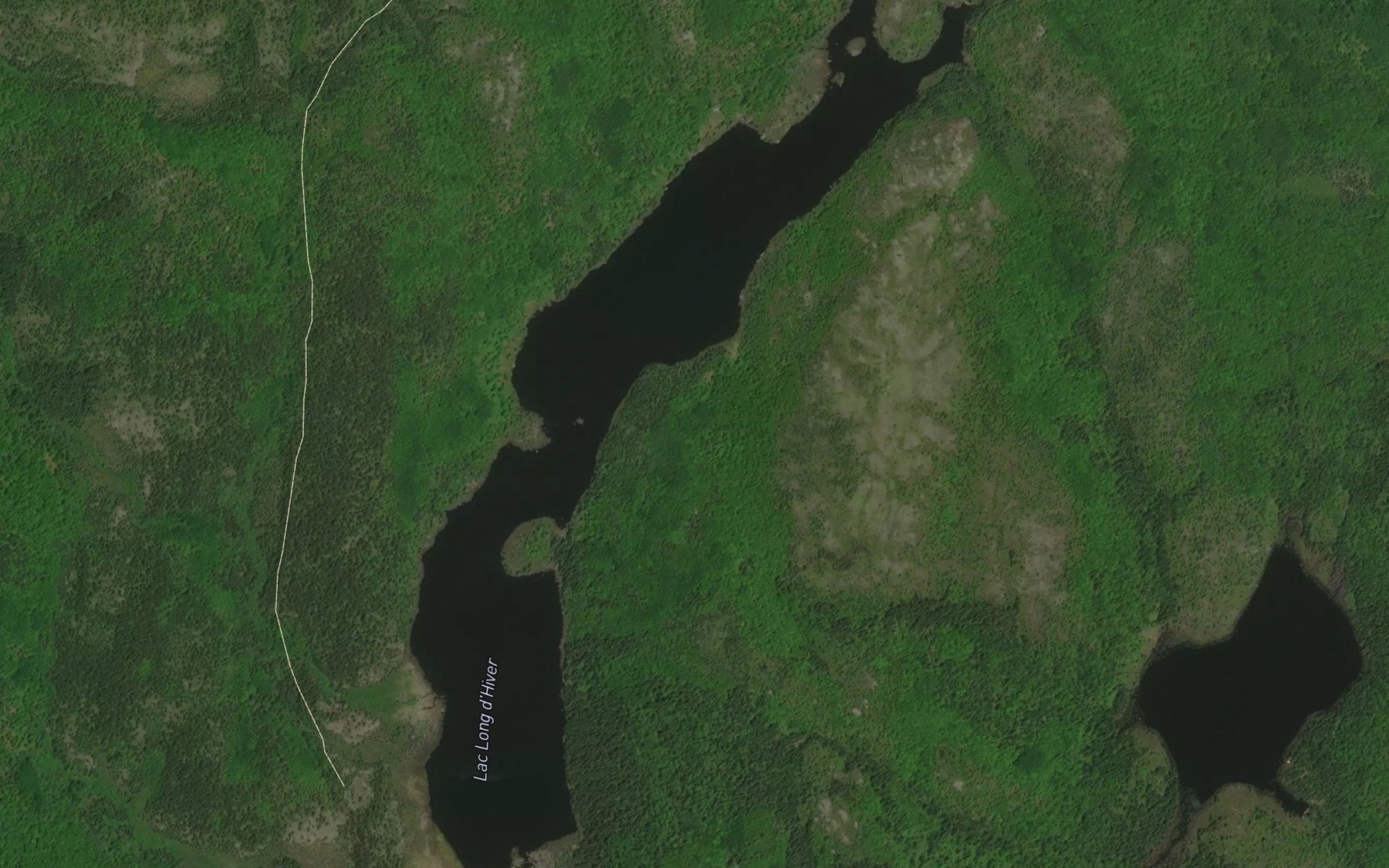 Satellite map of the Lac Long d'Hiver