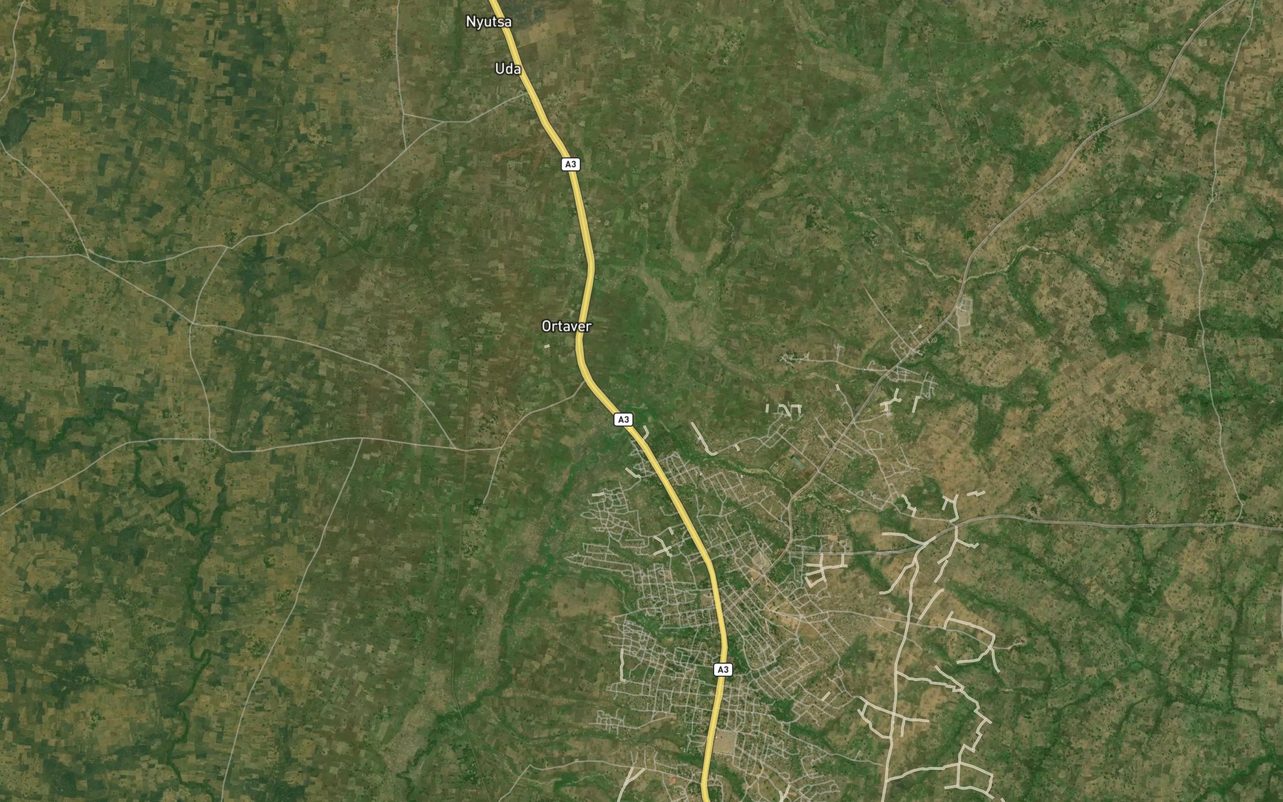 Satellite map of the River Kyongu